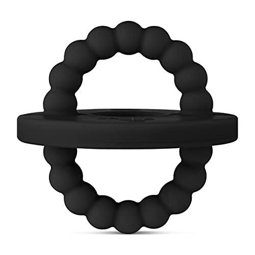 Ryan and Rose Cutie Bit Teether - Black Baby Teething Toy for Soothing Sore Gums | Perfect for Infants & Toddlers at Home or On-the-Go