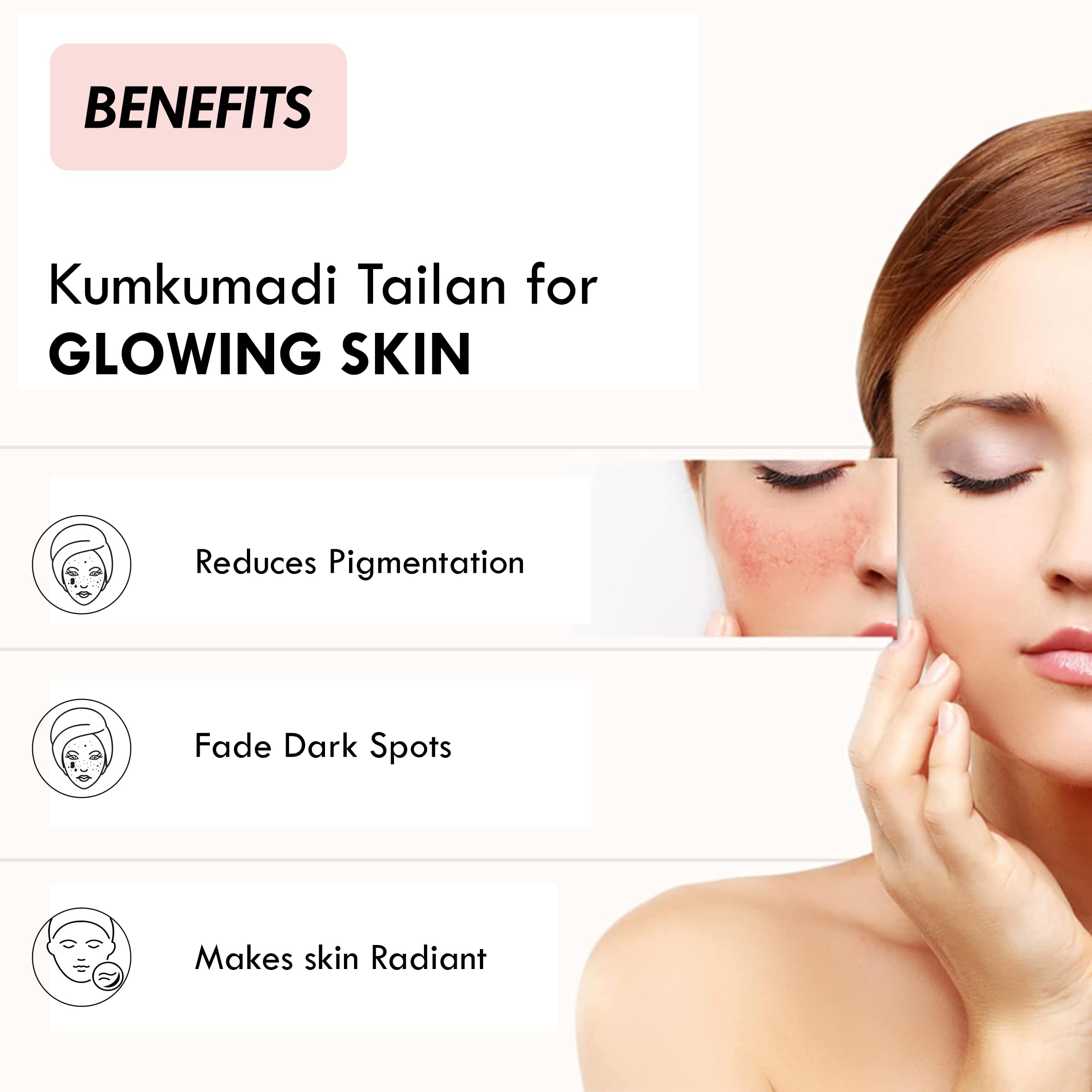 Kumkumadi Face Oil 30ml - Ayurvedic Treatment for Scars, Blemishes, Wrinkles, Fine Lines & Acne | Skin Brightening & Glowing Complexion | Perfect for Nighttime Skincare & Daily Radiance Boost
