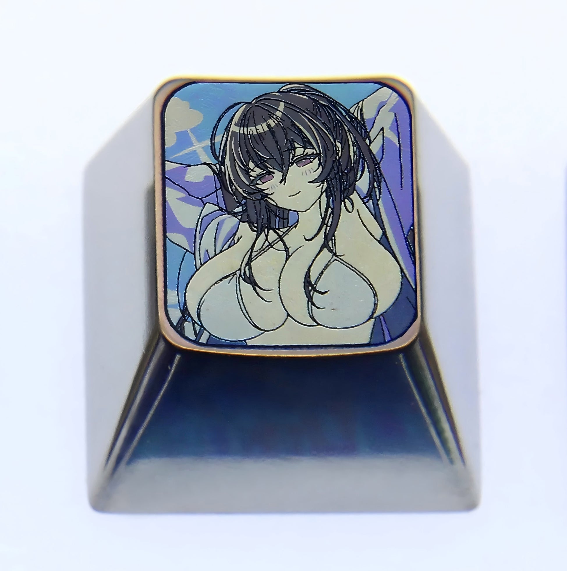 Azur Lane Anime Game Keycaps - 1U Titanium Alloy Personalized Keycaps for Mechanical Keyboards - Durable Metal Gaming Accessories for PC, Laptop, and Custom Keyboard Enthusiasts