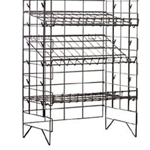 Sturdy Potato Chip Rack with 5 Adjustable Shelves & 48 Clips - Space-Saving Snack Organizer for Pantry, Kitchen, or Convenience Store Display