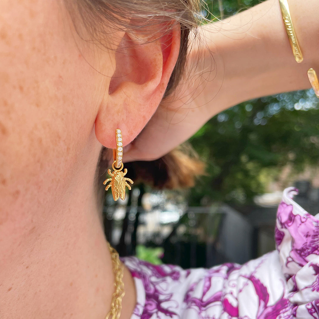 Goldbug Collection Baby Bug Earrings - Cute Gold-Plated Insect Charm Stud Earrings for Girls & Women - Perfect for Birthdays, Parties & Everyday Wear