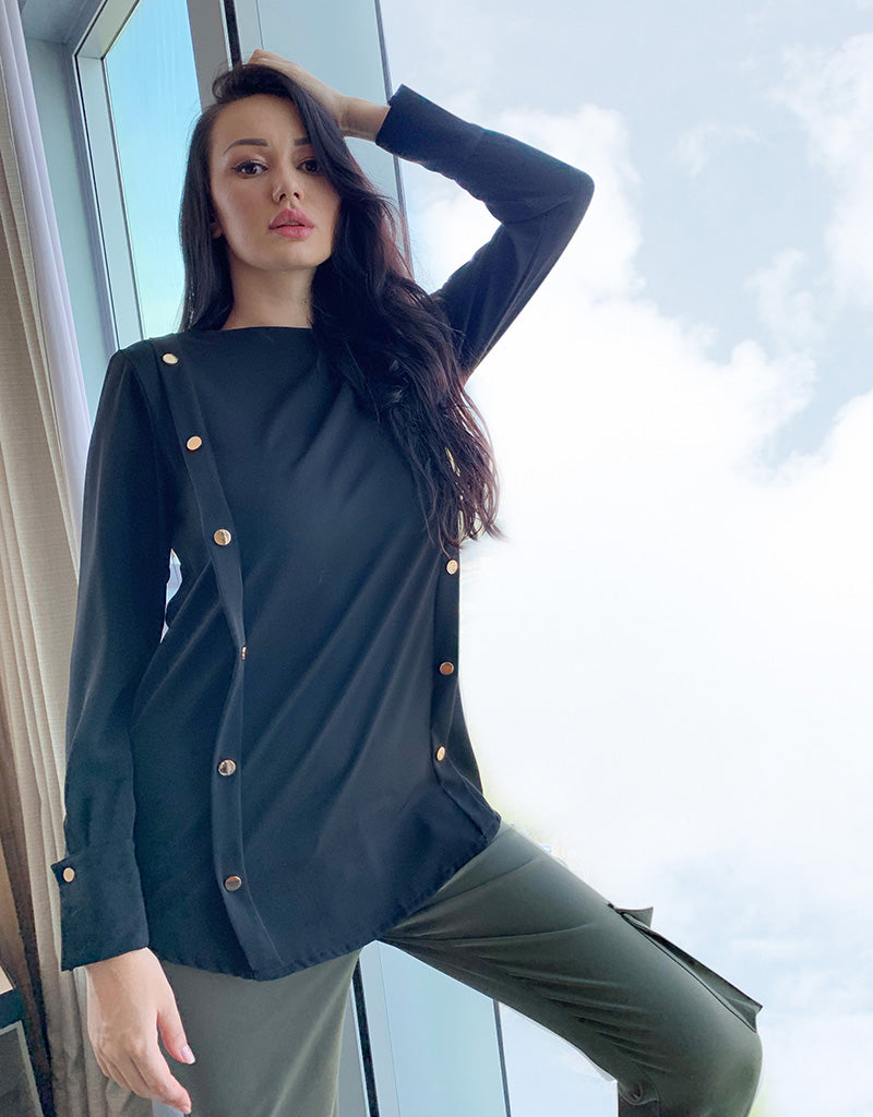 Stylish Stud Panel Shirt for Men & Women - Trendy Punk Rock Fashion Top - Perfect for Concerts, Parties, and Everyday Streetwear
