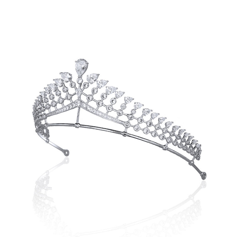 Elegant Silver Wedding Tiara & Royal Princess Crown for Bride – CH10408 | Perfect for Bridal Showers, Weddings, and Special Occasions