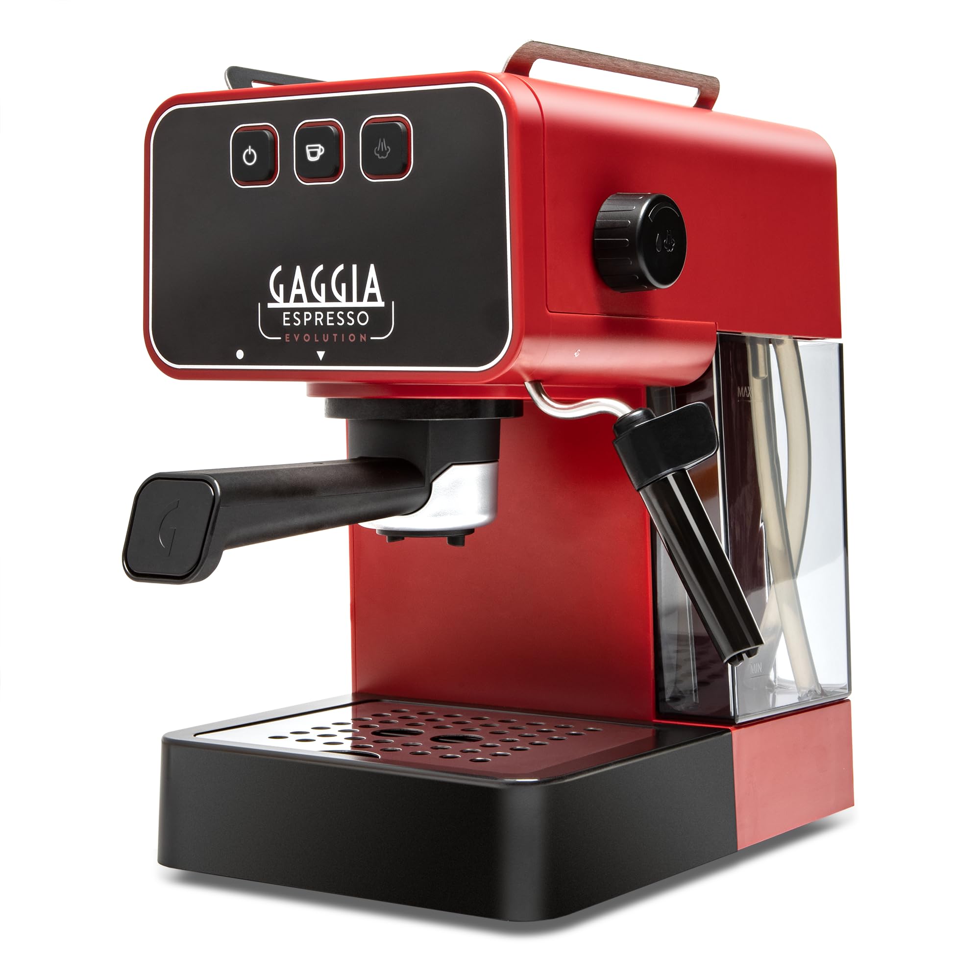 Gaggia Espresso Evolution Coffee Machine - Lava Red | Professional Home Barista Espresso Maker for Latte & Cappuccino | Perfect for Kitchen, Office & Coffee Shop Use