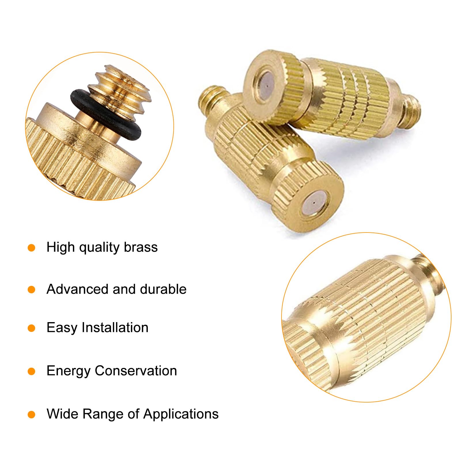 20pcs Brass High Pressure Misting Nozzles (0.3mm/0.012