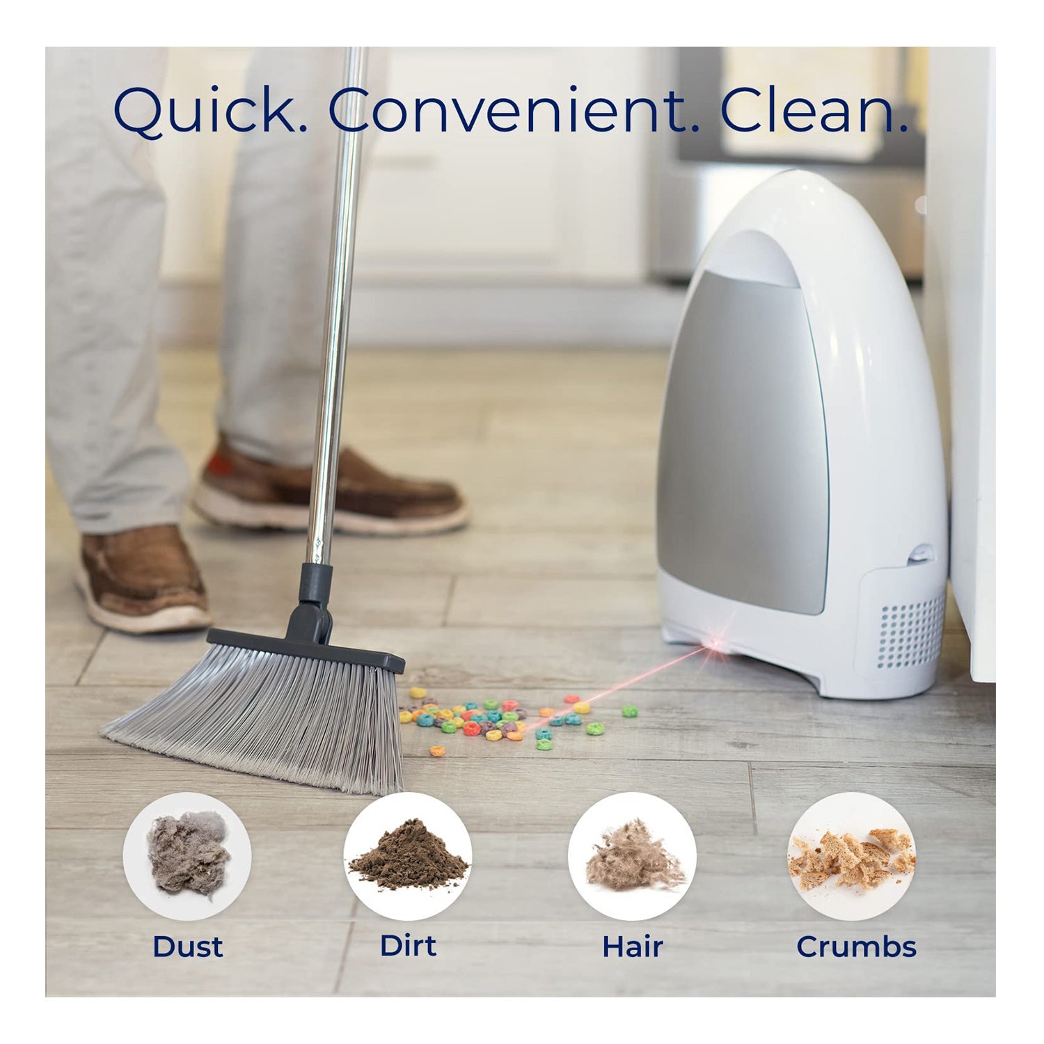 EyeVac Air Cordless Handheld Vacuum Cleaner - White & Silver | Portable for Home, Car, Office Cleaning | Lightweight & Powerful Suction