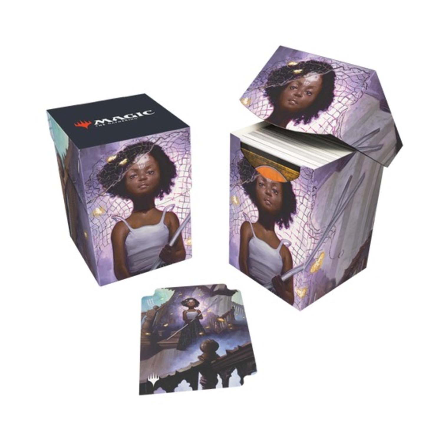 Ultra Pro MTG Duskmourn 100+ Deck Box for Magic: The Gathering - Commander Aminatou, Veil Piercer Edition | Holds 100+ Double Sleeved Cards | Secure Lid with Vibrant MTG Art | Perfect for Game Nights, Tournaments & Card Storage