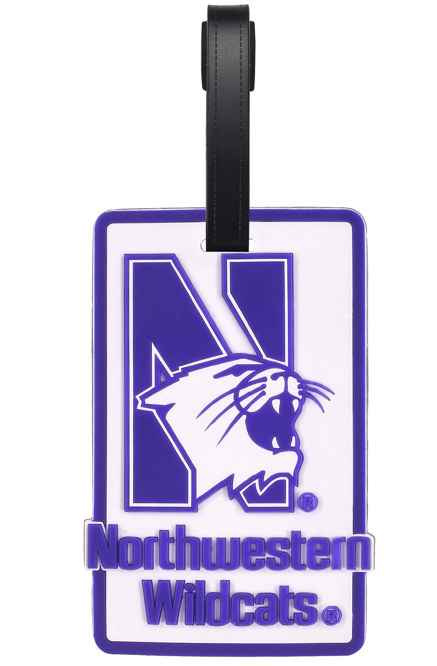 Aminco NCAA Northwestern Wildcats Soft Bag Tag - Durable Luggage ID Tag for Travel, Sports Fans & School Spirit - Perfect for Suitcases, Backpacks & Gym Bags