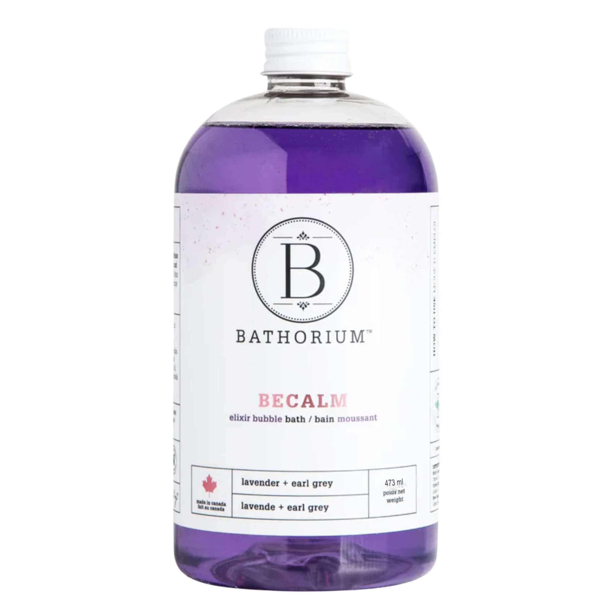 BeCalm Lavender & Earl Grey Bubble Bath Elixir - Relaxing Aromatherapy Soak for Stress Relief & Better Sleep