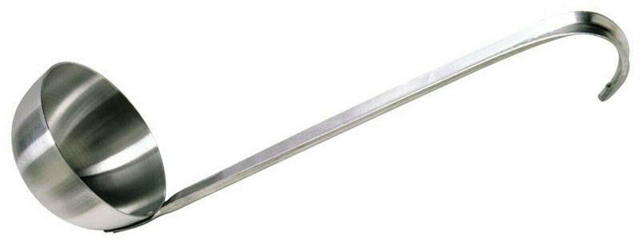 20in Aluminum Cooking Ladle - Stainless Steel & Wooden Spoon for Pasta & Kitchen