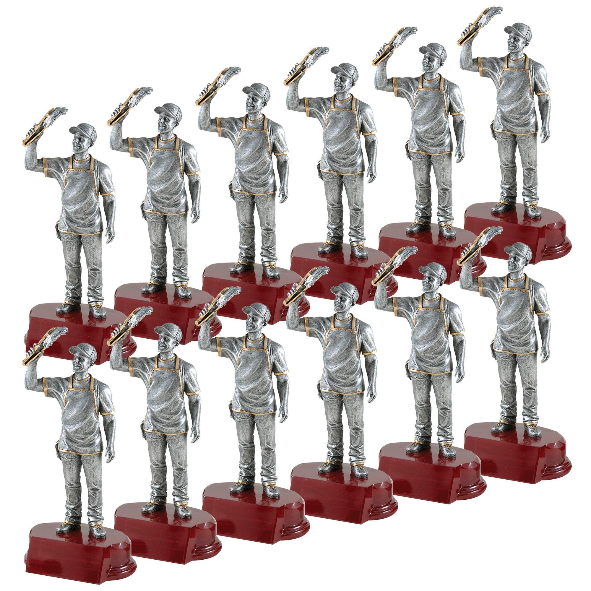 7.25 Inch Tall BBQ Chef Cook Off Trophy Award - Resin Crafted Prize for Grilling Competitions & BBQ Events