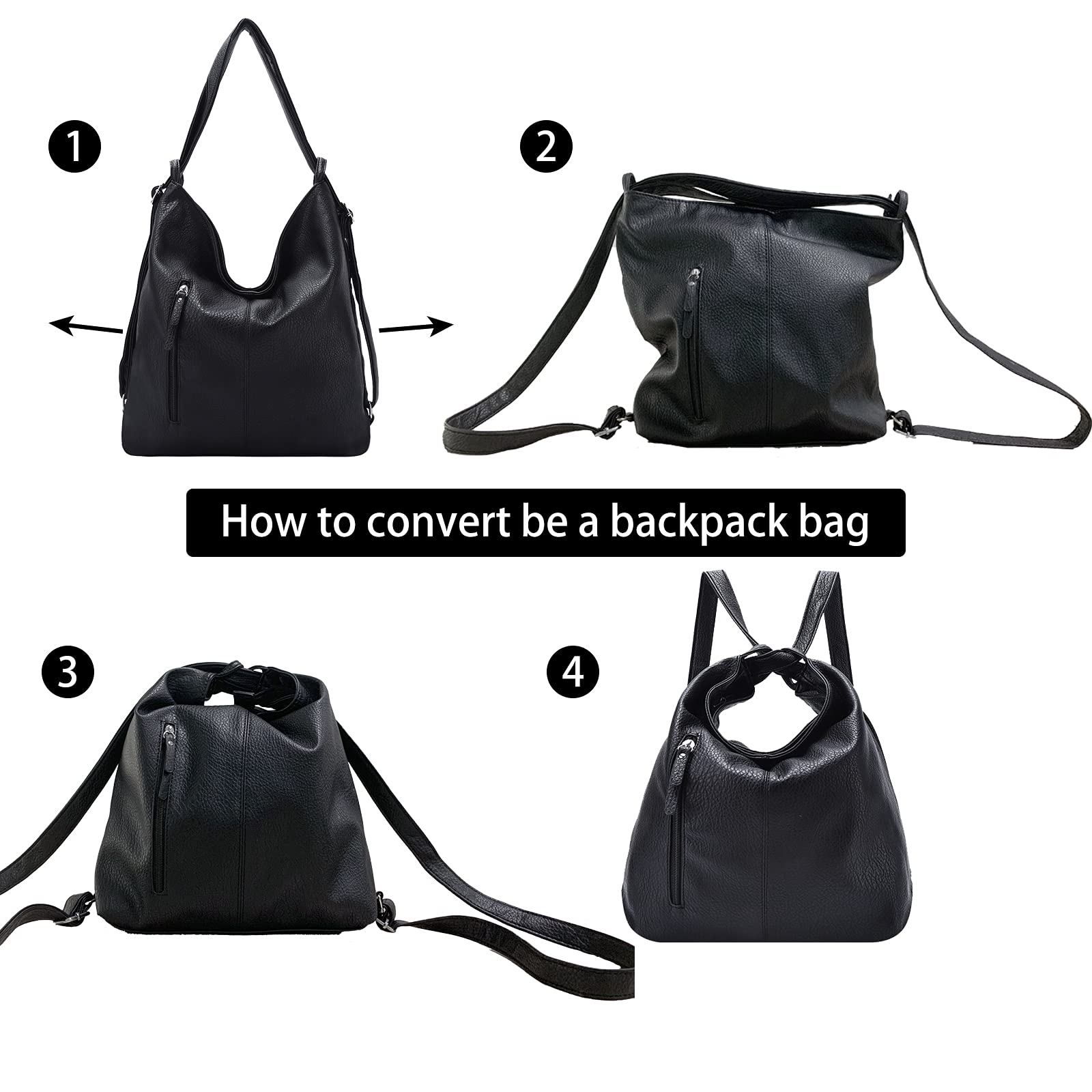 Women's Convertible Backpack Purse & Handbag - Apricot Color, Fashionable Crossbody Shoulder Bag for Work, Travel & Daily Use
