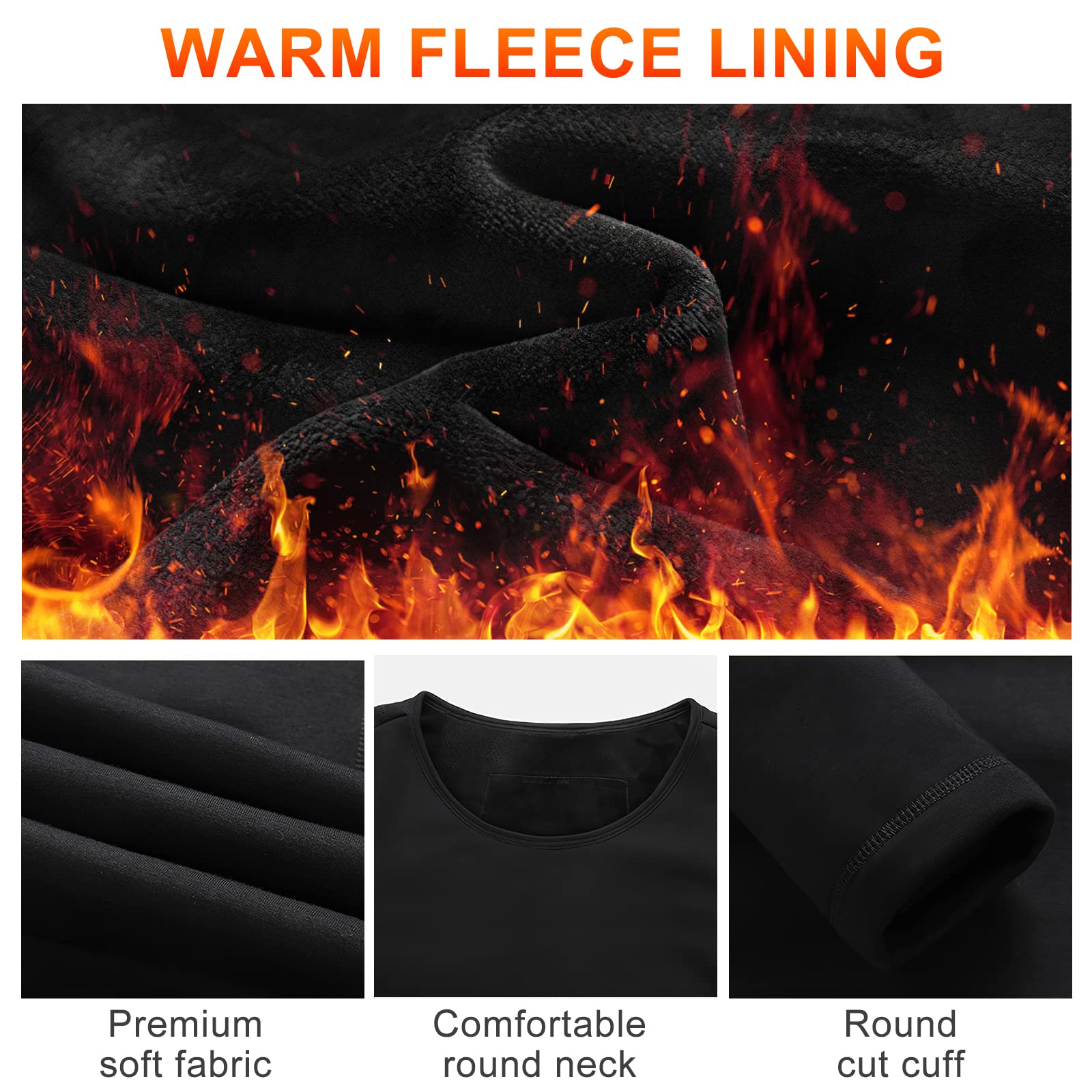 Electric Heated Thermal Shirt for Men & Women - Fleece Lined Long Sleeve Underwear for Cold Weather (Black, Small) | Perfect for Winter Sports, Outdoor Work & Extreme Cold Conditions