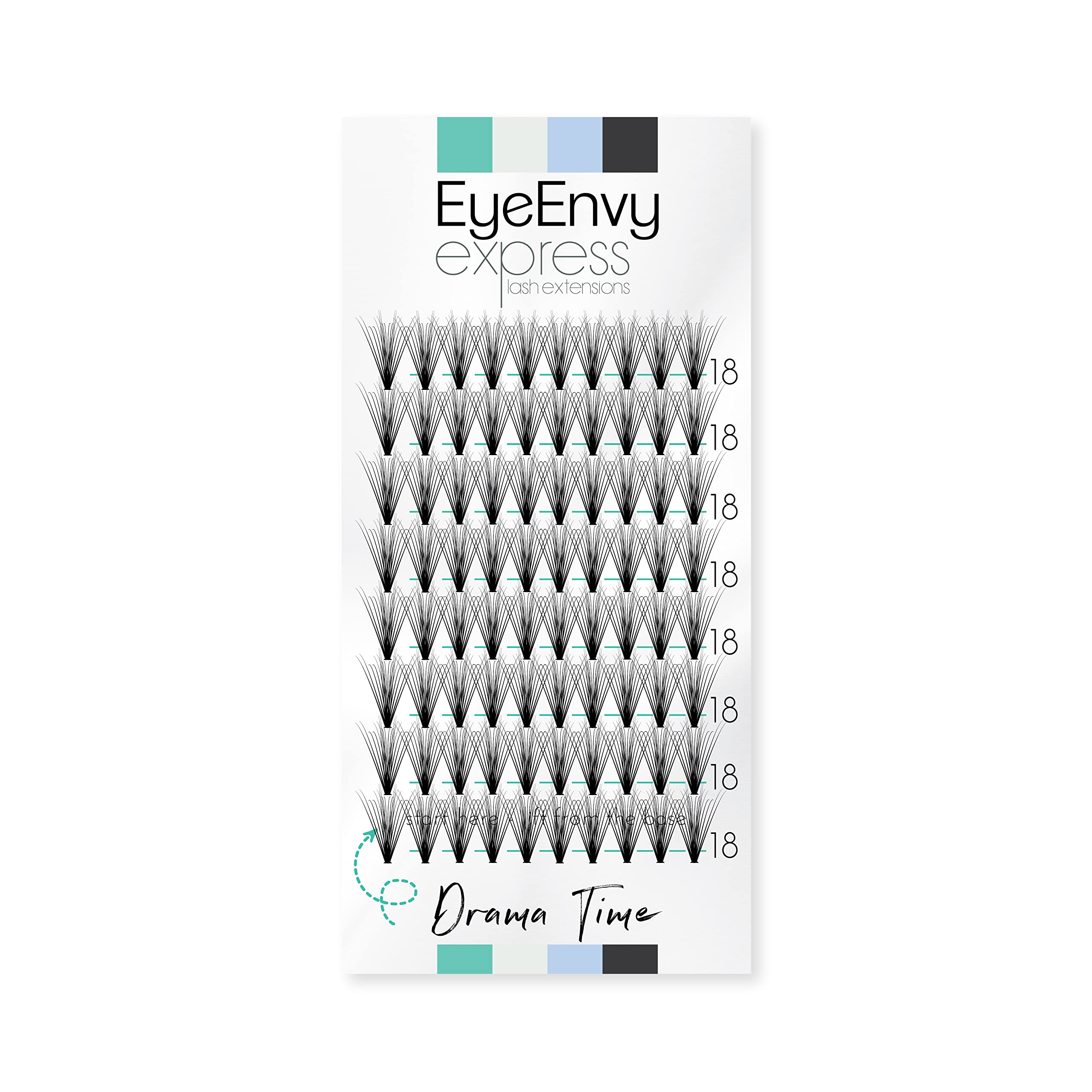 EyeEnvy Express 3D Thick Mink Individual Eyelash Clusters (18mm Extra Long Plus) - Professional Drama Time Cluster Lashes for Stunning Volume | Perfect for Night Out, Weddings & Special Occasions
