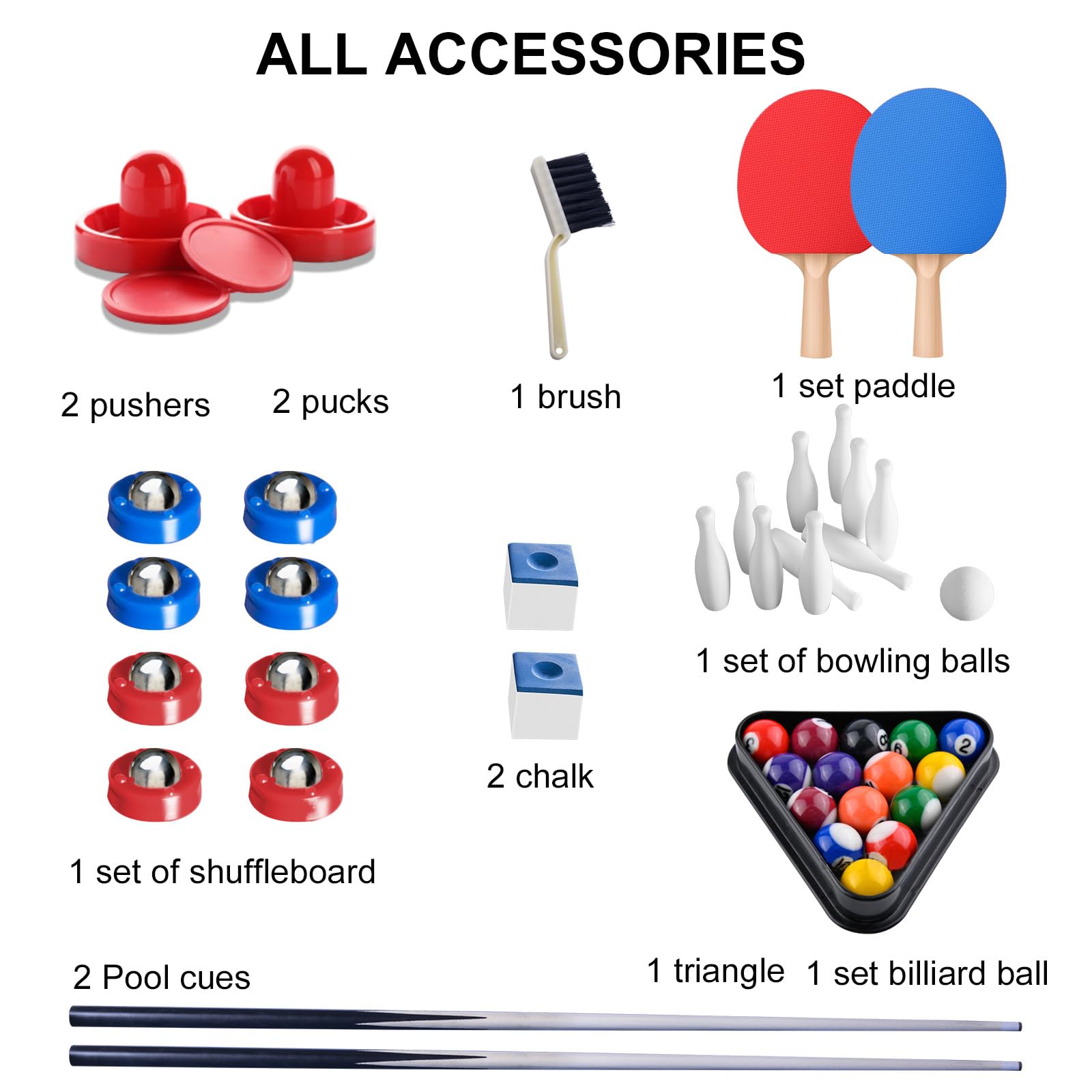 HLC 5-in-1 Portable Folding Game Set with Accessories - Perfect for Family Fun, Travel, Camping & Outdoor Activities