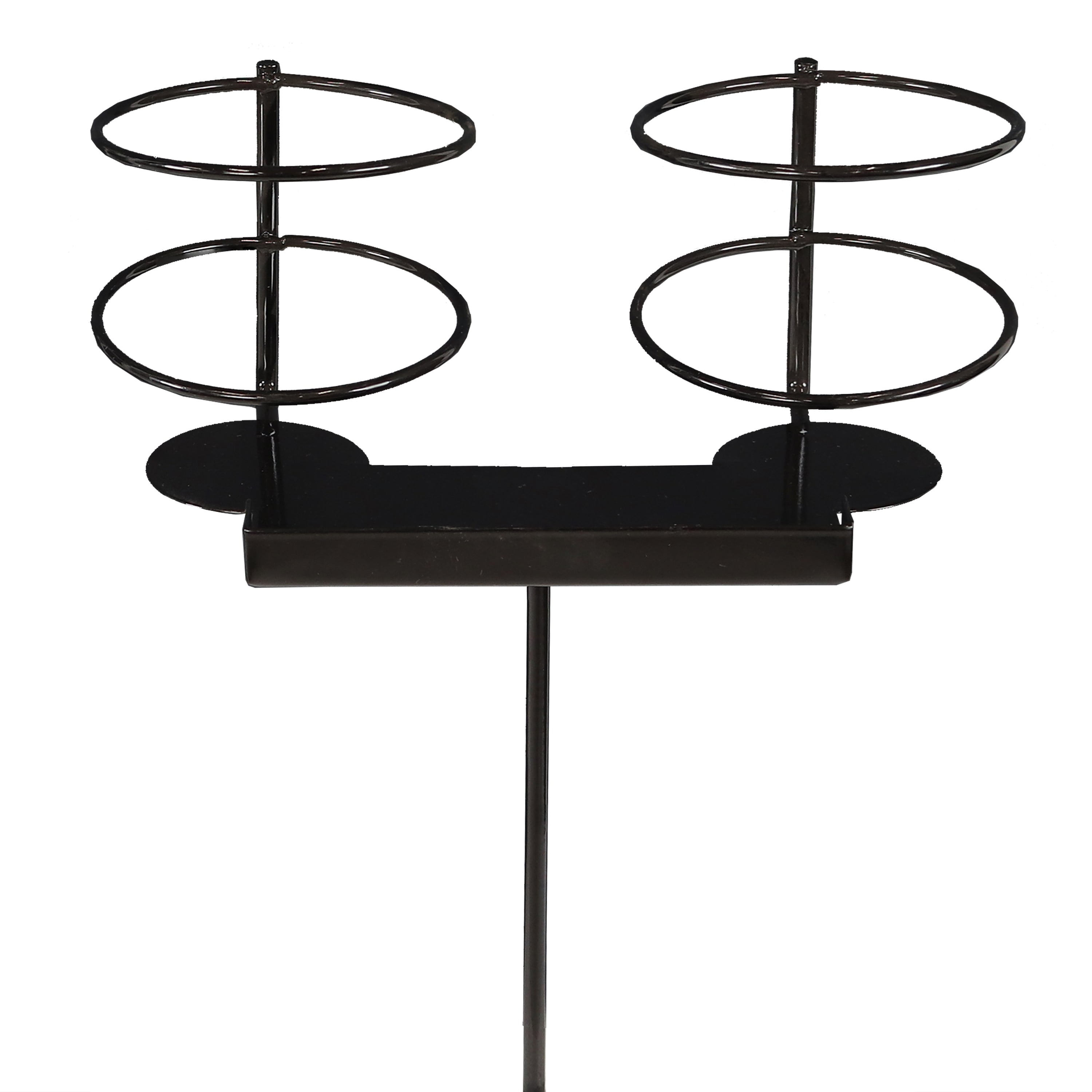 Dual Outdoor Beverage Drink Holder Stakes Set of 2 - Heavy Duty Metal Cup Holders for Lawn, Garden, Beach & Pool Parties - Perfect for BBQs, Camping & Picnics
