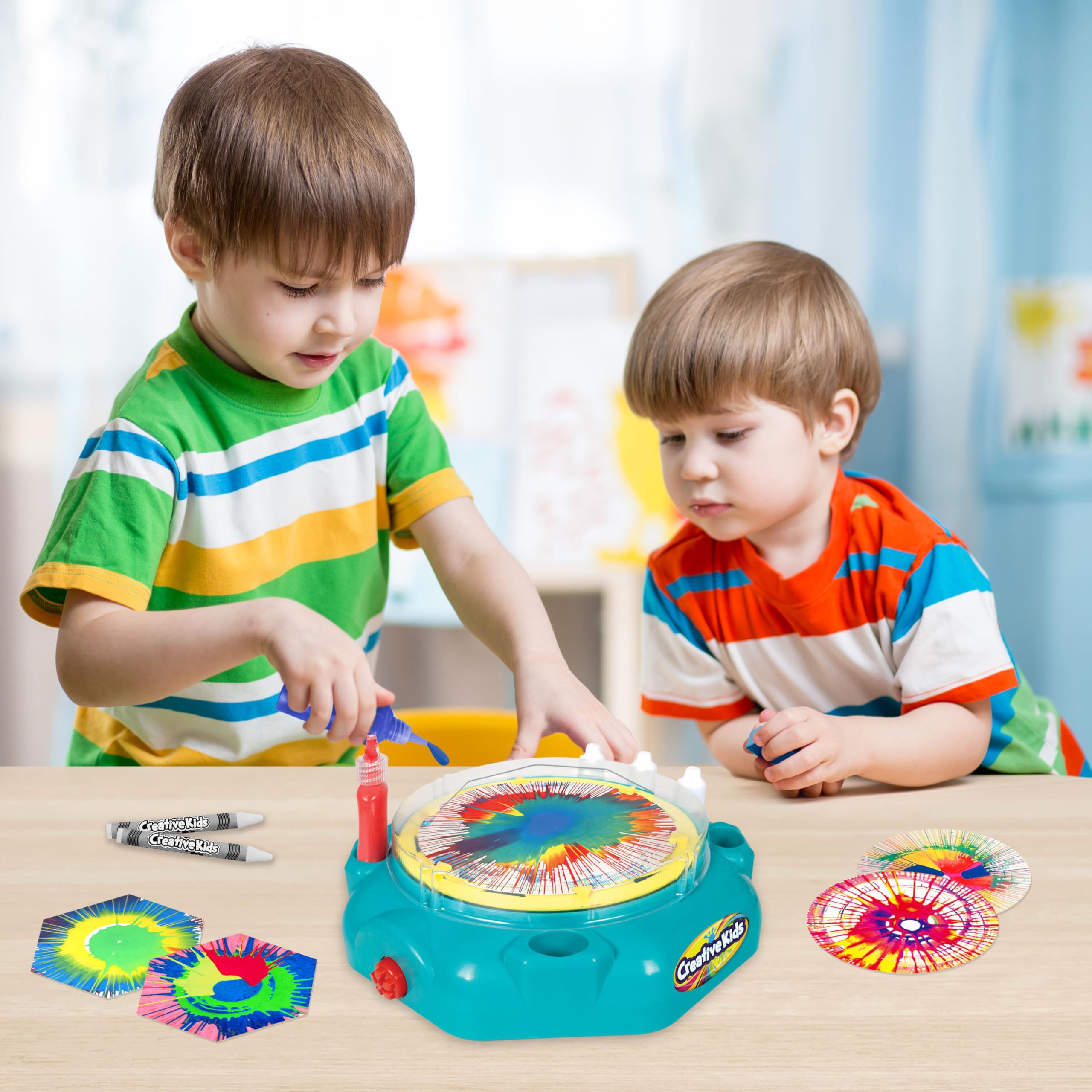 Creative Kids Super Spin 'n Splatter Art Machine - Fun Painting Spinner Toy for Boys & Girls Ages 6-9 - Perfect Birthday Gift & Indoor Activity for Home, Classroom & Playdates