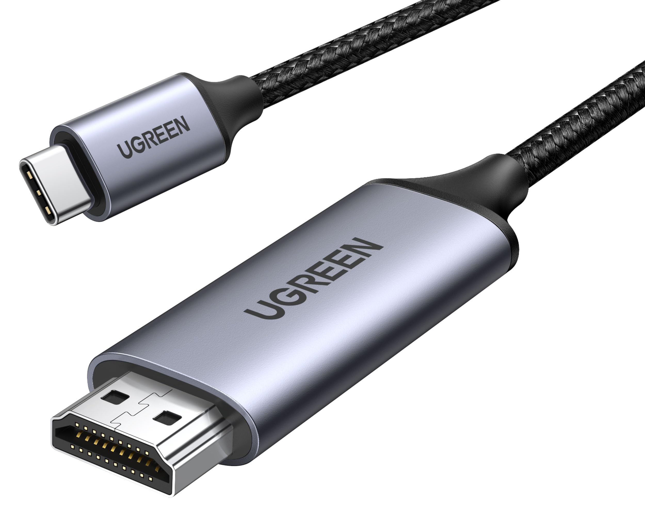 UGREEN USB C to HDMI Cable 6.6FT (4K@60Hz) - Thunderbolt 4/3 to HDMI Adapter for MacBook Pro/Air, iPad Pro, iPhone 16 Pro Max, Galaxy S24, XPS, Steam Deck - Home Office, Gaming & TV Streaming Accessory