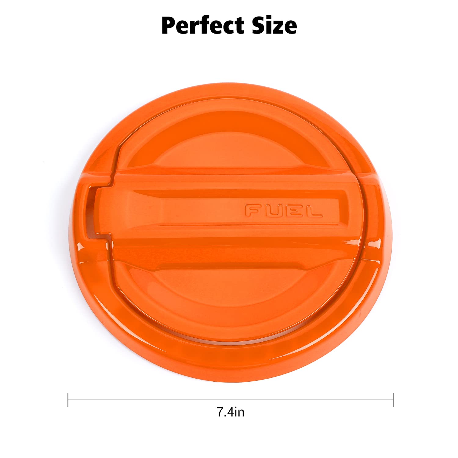 Linskip Gas Door Cover for 2021-2024 Jeep Wrangler 4XE | Fuel Tank Cap Cover | Exterior Accessories (Orange) | Perfect for Off-Roading & Jeep Customization