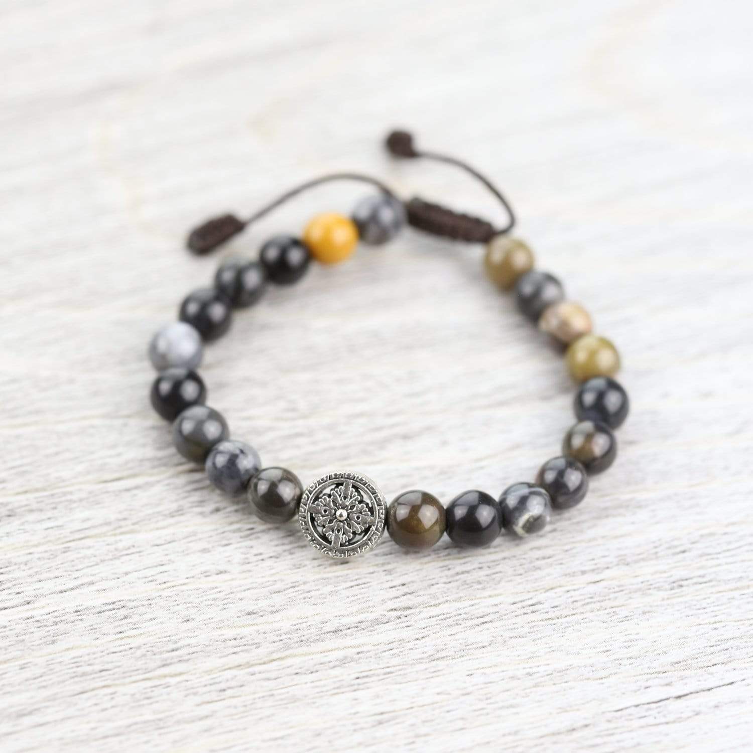 Hawkeye Stability Wrist Mala Bracelet - Yoga & Meditation Beads for Men & Women - Stress Relief & Focus Accessory for Work, Travel & Daily Mindfulness Practice