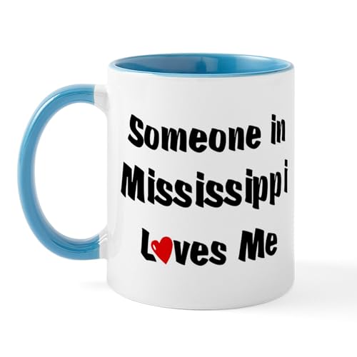 White/Blue Inside - Mississippi Loves Me Mug