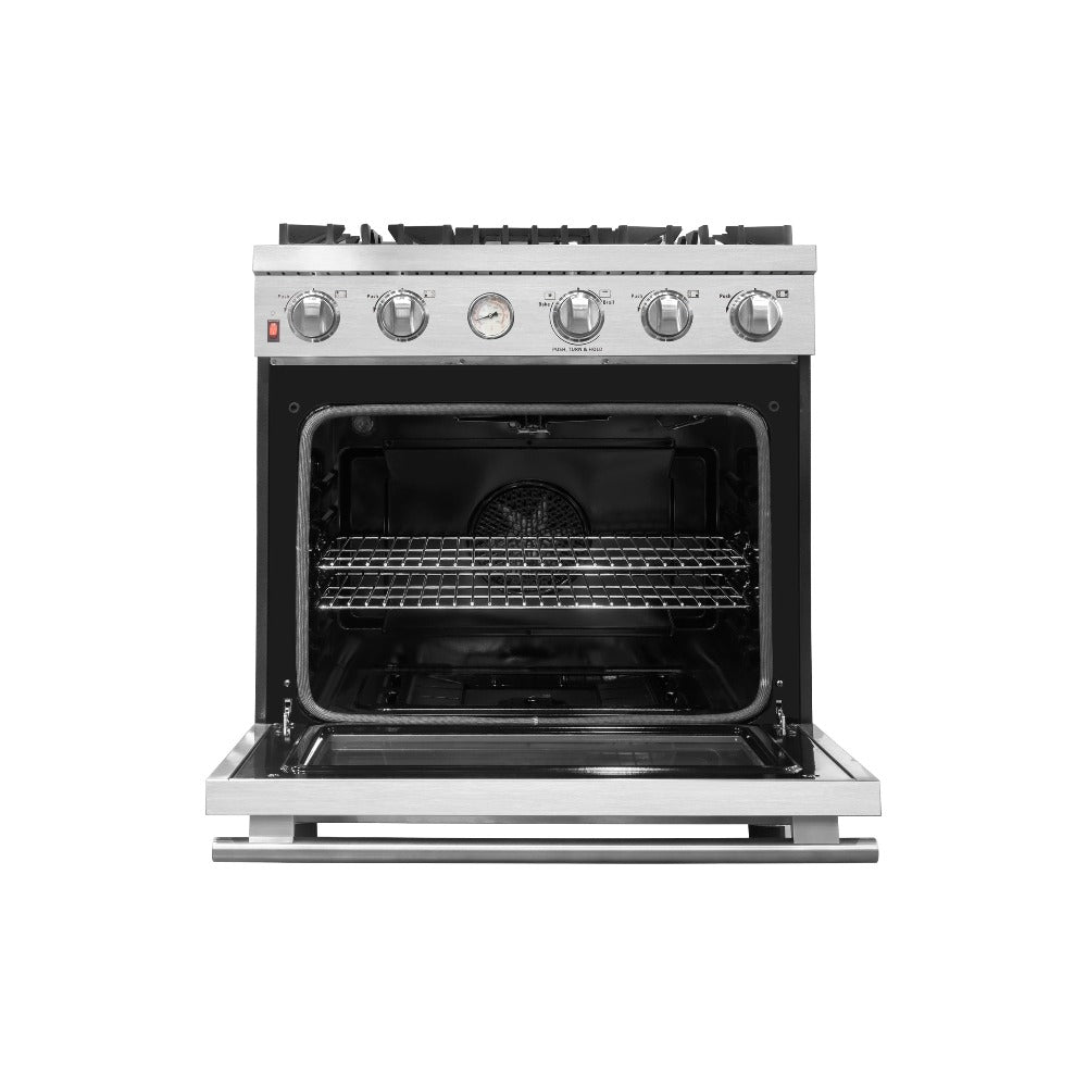 Premium 30-inch 4.62 cu. ft. Professional Gas Range with Stove and Oven in Stainless Steel (FFSGS6228 30S) - Ideal for Home Kitchens, Restaurants & Culinary Enthusiasts