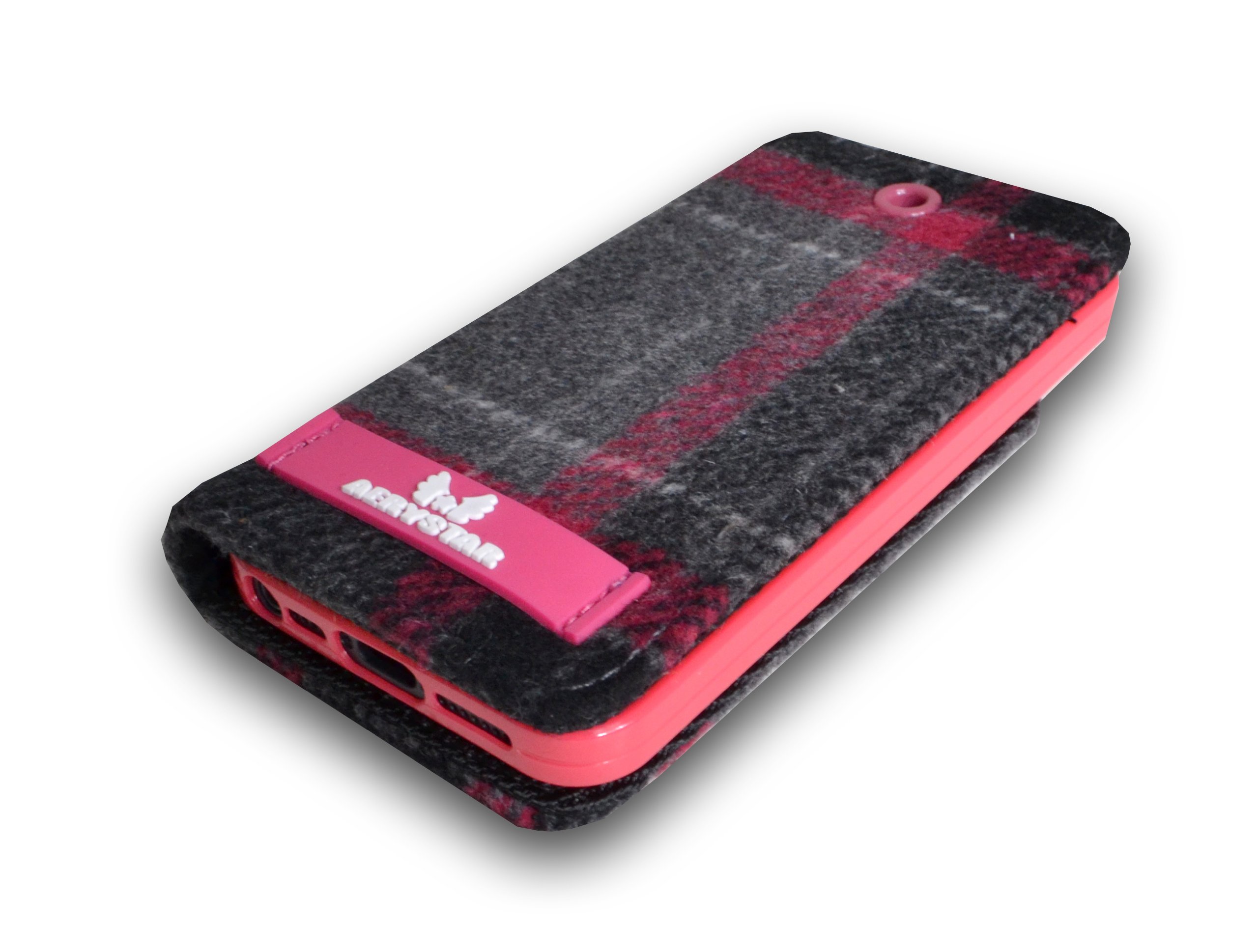 Aerystar Jakarta Plaid Flip Stand Folio Wallet Case for iPhone 5 with Card Holder - Perfect for Travel, Business & Everyday Use