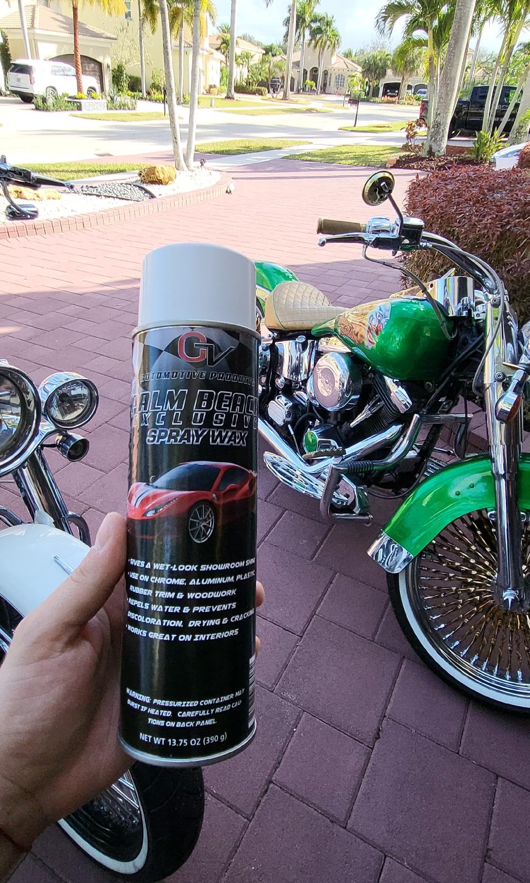 Premium Palm Beach Aerosol Spray Wax for Cars – Quick & Easy Car Wax Spray, Paint Protection for Carbon Fiber & Wood Grain Interiors – Ideal for Detailing, Shine & UV Protection