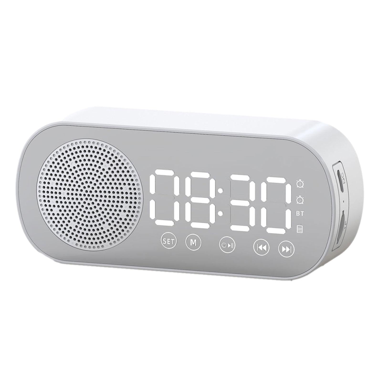 Wireless Digital Alarm Clock Radio with Speaker - FM Radio, USB Charging, Snooze Function - Perfect for Bedroom, Office, Kitchen, Teens & Adults