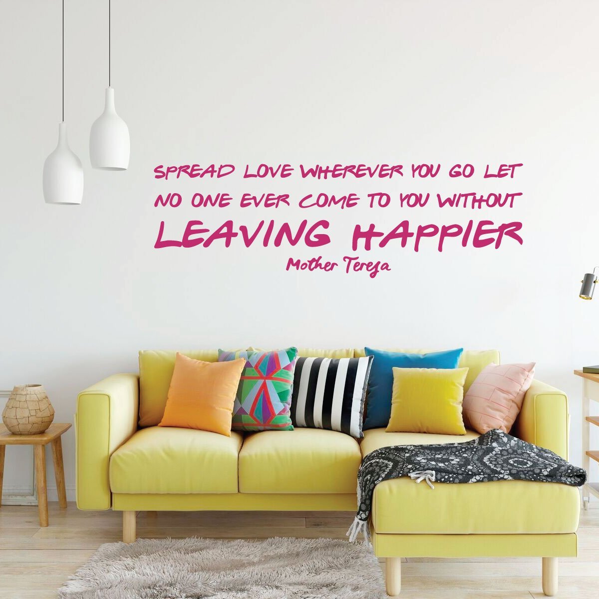 Mother Teresa Wall Decal - Christian Vinyl Sticker for Home Decor | Inspirational Bedroom & Living Room Wall Art | Perfect for Spiritual Spaces & Gift Giving