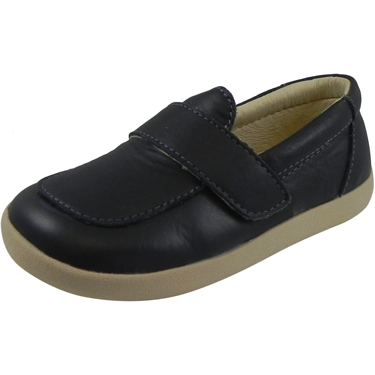 Old Soles Boys & Girls 346 Navy Leather Slip-On Loafers - Comfortable Business Casual Shoes for School, Office & Special Occasions