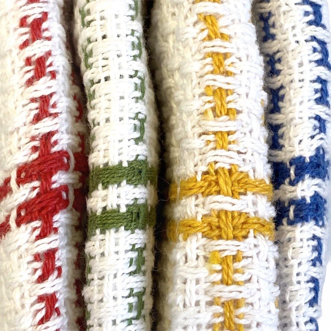 Premium Riggs Basket Weave Dish Cloths Set of 4 - Super Absorbent & Durable Cotton Kitchen Towels for Washing Dishes, Cleaning Countertops & Drying Hands - Perfect for Home, Restaurant & RV Use
