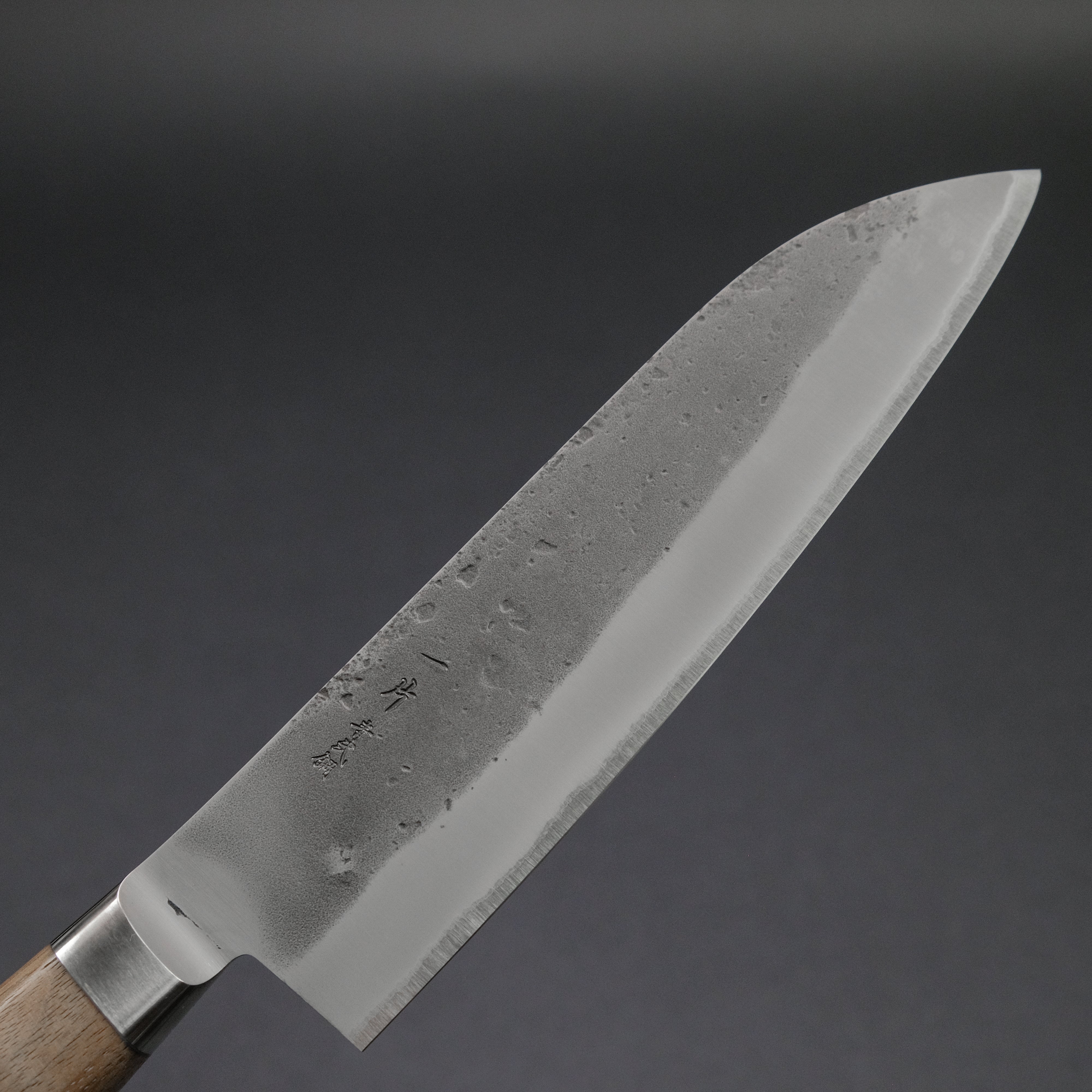 Hitohira TD Blue #2 Stainless Clad Nashiji Yo Santoku 170mm Walnut Handle Japanese Chef Knife - Perfect for Slicing, Dicing & Precision Cooking in Professional & Home Kitchens