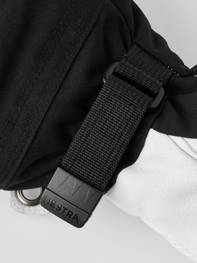 Hestra Army Leather Heli Junior 3 Finger Gloves for Kids - Black (30562 100) | Winter Sports, Skiing, Snowboarding & Outdoor Activities