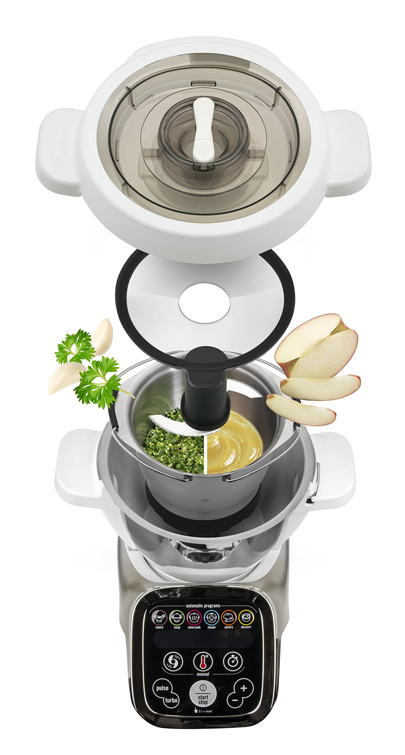 Moulinex Mini Bowl + 4 Glass Baby Food Pots for Companion XF387E10 Blender - Perfect for Homemade Baby Puree & Healthy Smoothies