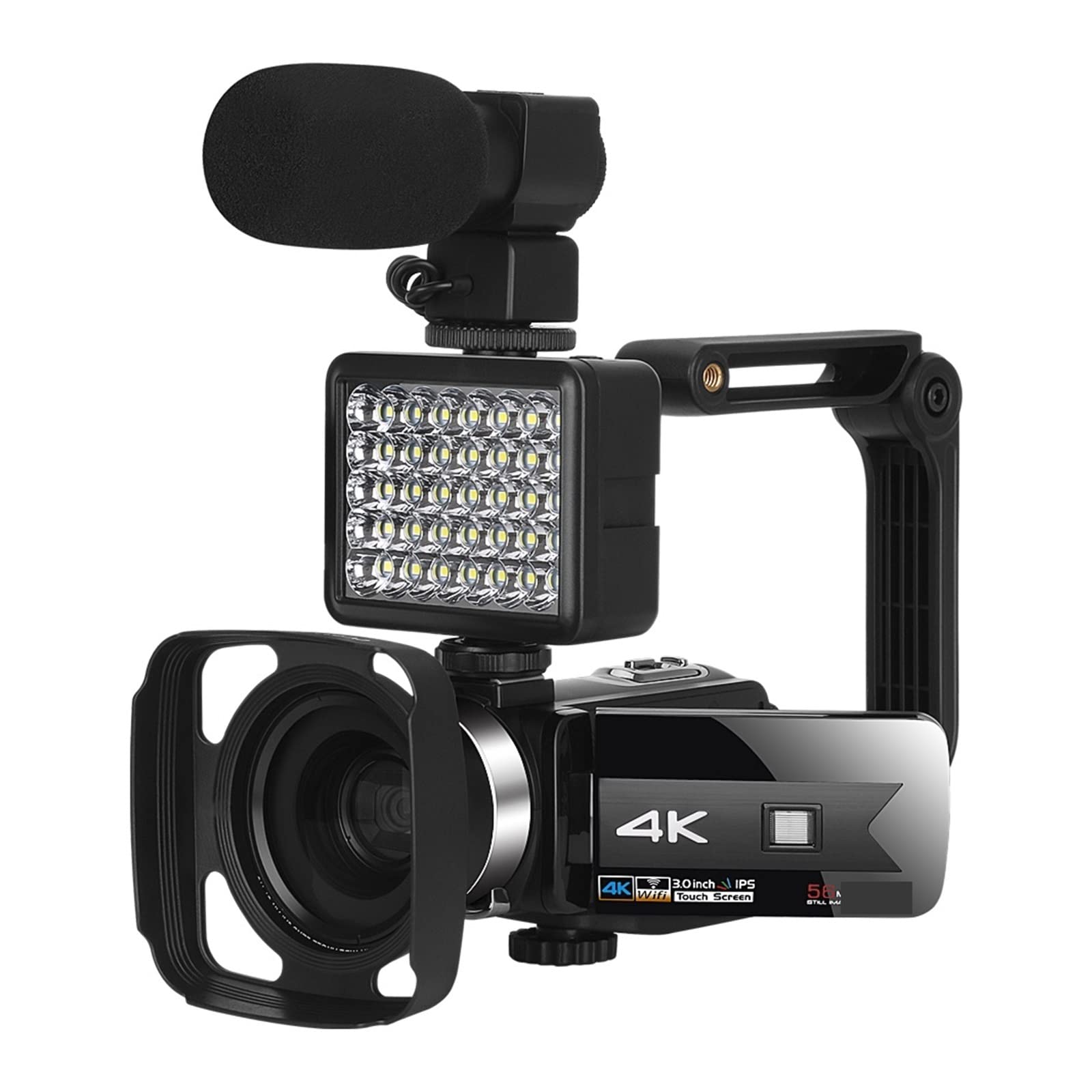 BODORME 4K Ultra HD Digital Video Camera - Night Vision Vlogging Camcorder for Live Streaming, Photography & Webcam (No SD Card, NA-U800-LO) - Perfect for YouTube, TikTok, Travel Vlogs & Home Security