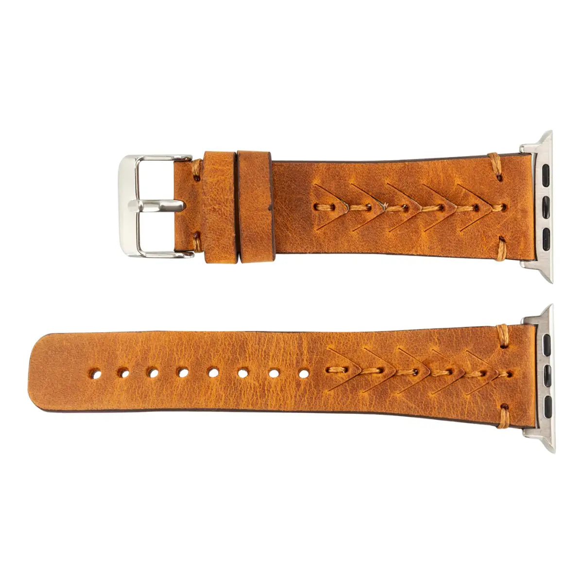 Premium Camel Brown Leather Sport Band for Apple Watch - Durable & Stylish Strap for Workouts & Everyday Use