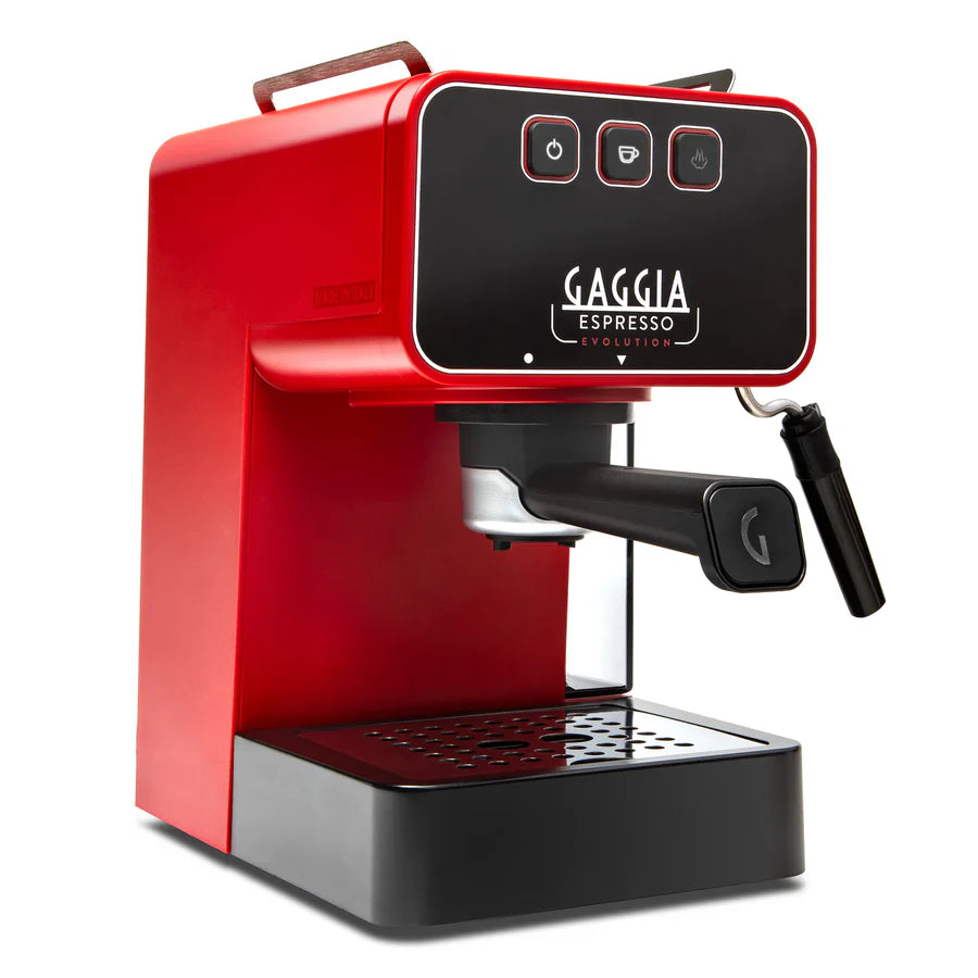 Gaggia Evolution Espresso Machine - Professional Italian Coffee Maker for Home & Office, Lava Red | Perfect for Espresso, Cappuccino & Latte Lovers