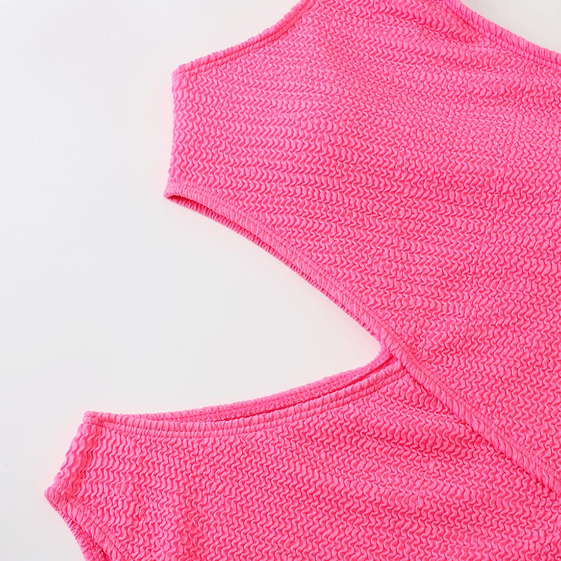 Limeeke Women's One Shoulder Cutout Monokini Swimsuit - Sexy Ribbed One Piece Bathing Suit for Beach, Pool Party & Summer Vacation
