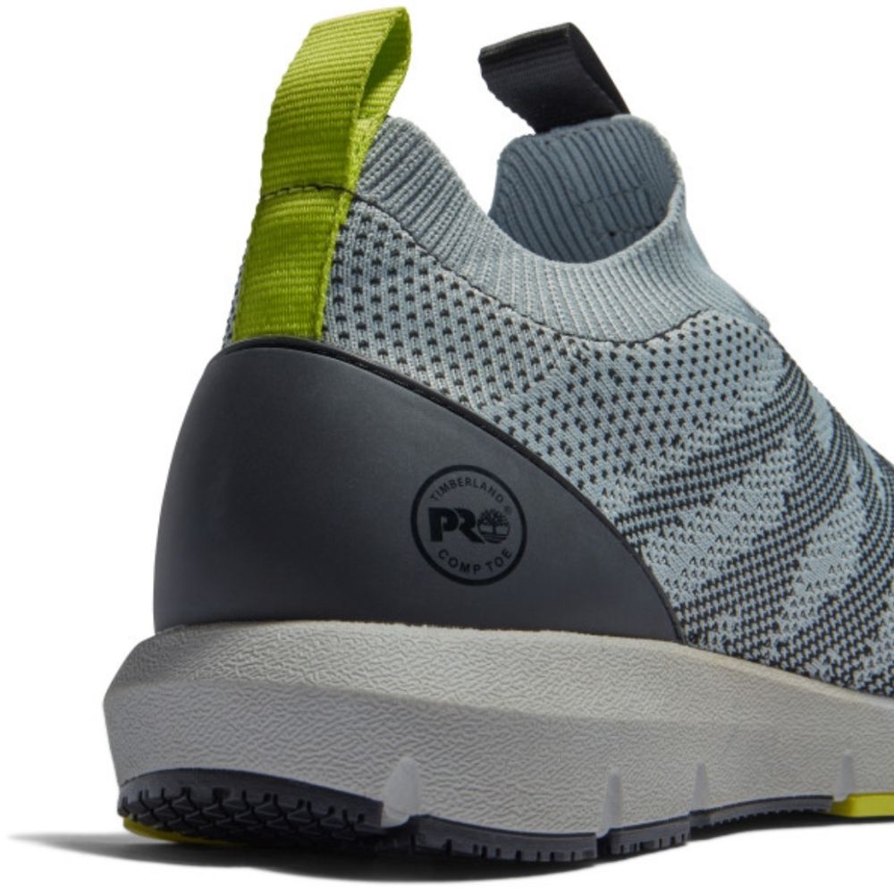 Timberland PRO Radius Knit TB0A41YY065 Men's Composite Toe Work Shoes - Lightweight & Durable Safety Footwear for Construction, Warehouse & Industrial Work (Grey)