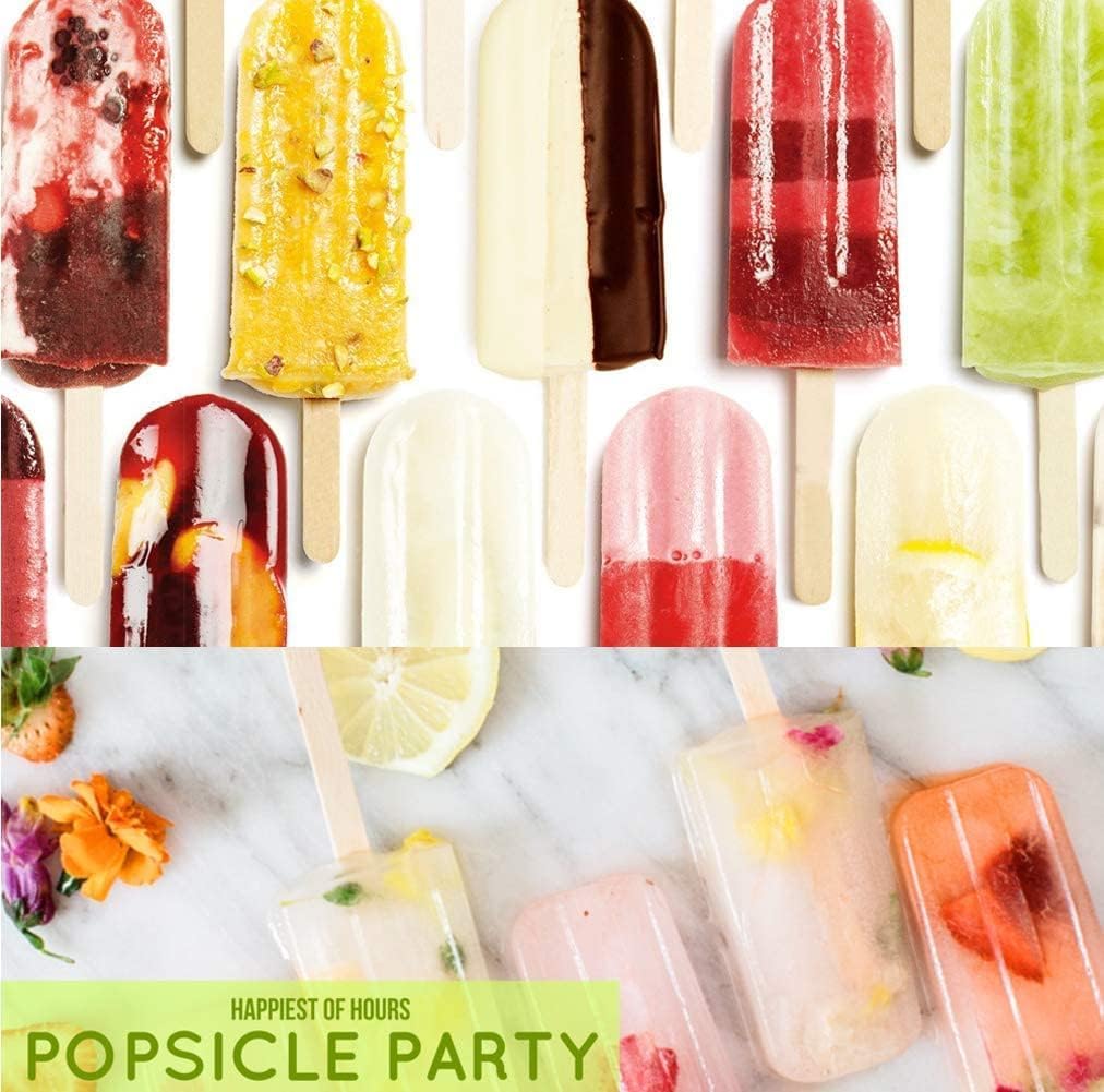 Miaowoof 200PCS Popsicle Sticks & Bags Set - 6.3