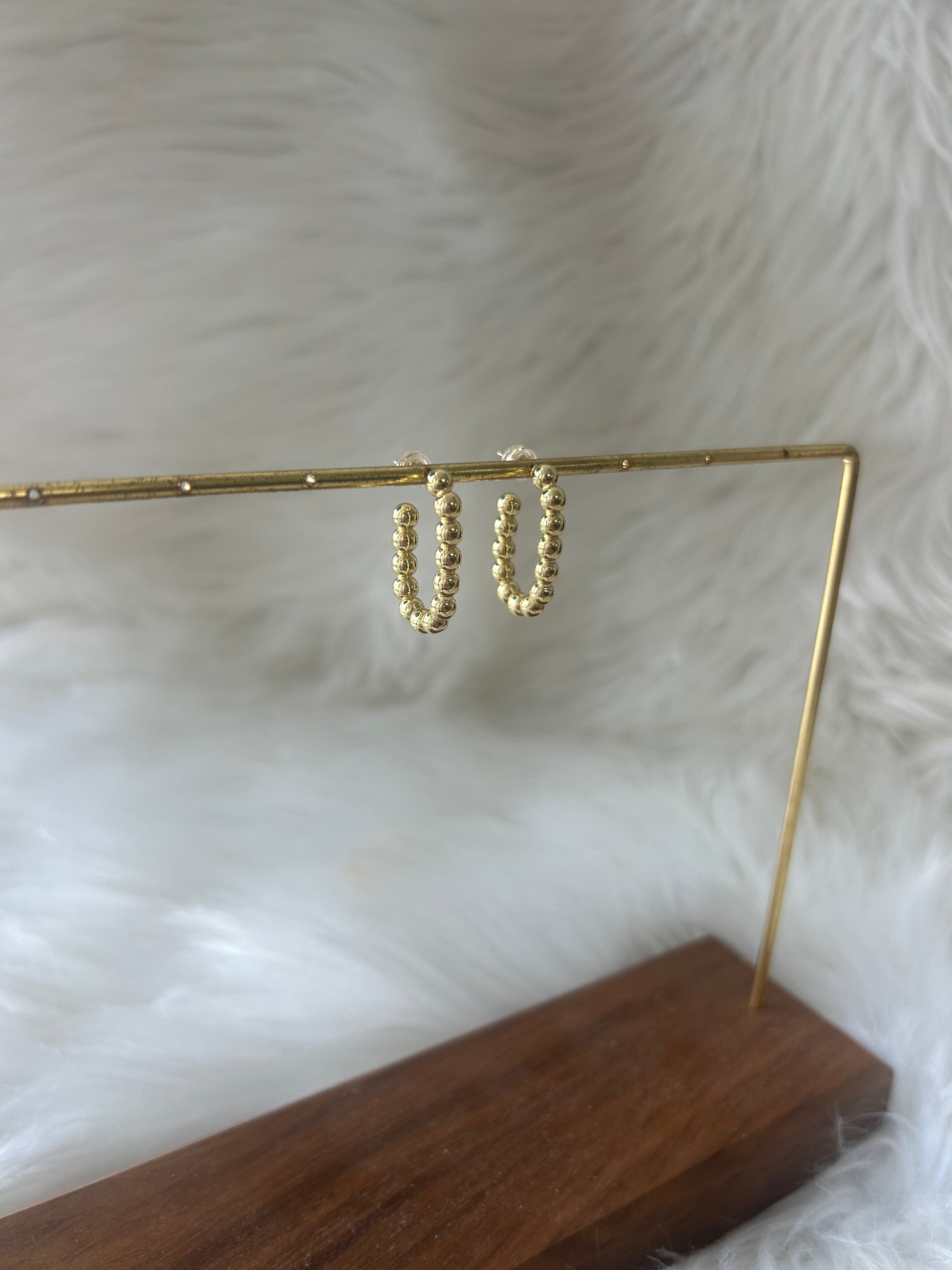 Lauren Kenzie Stylish Bubble Hoop Earrings for Women - Trendy Gold Plated Dangle Earrings for Party, Wedding & Everyday Wear