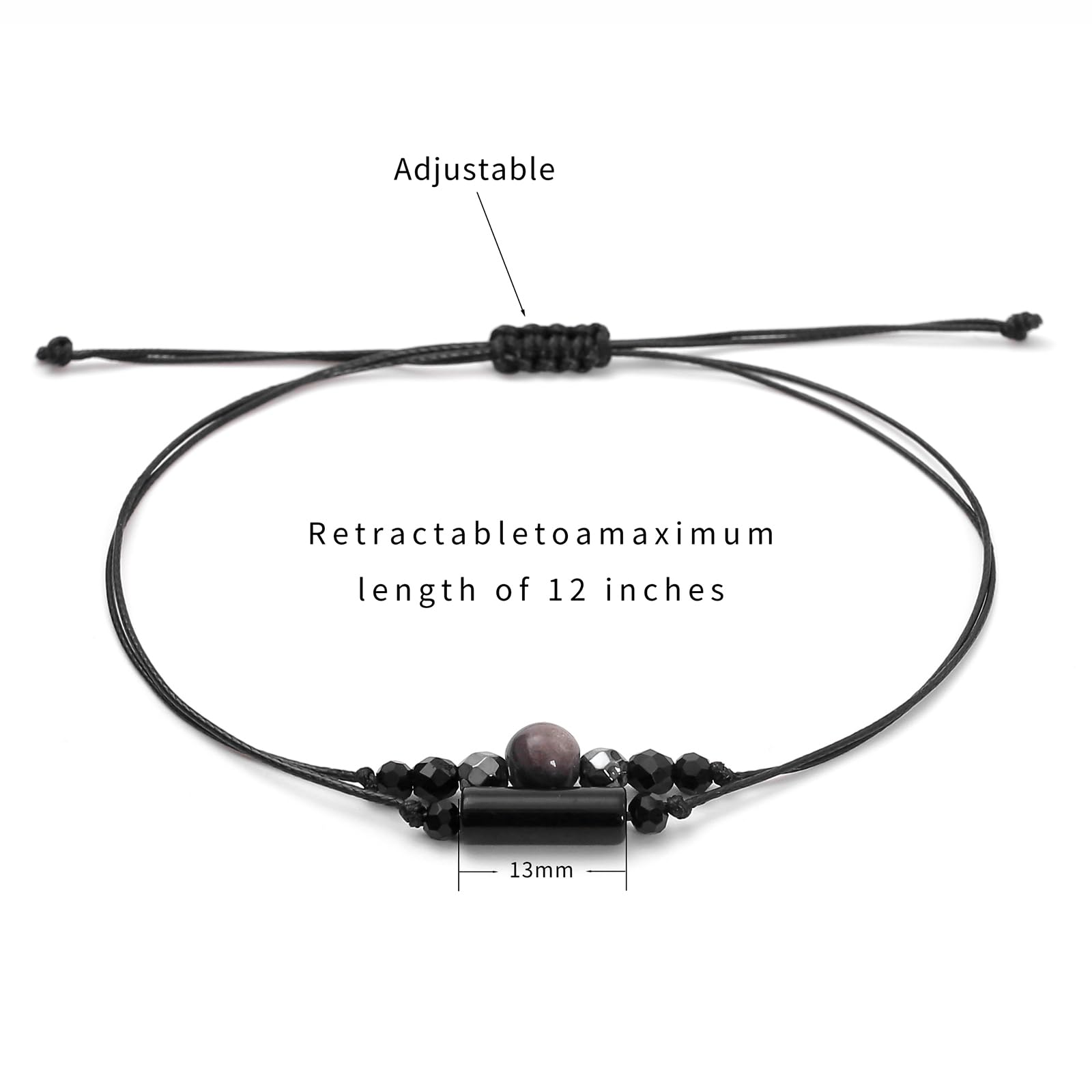 Black Obsidian Protection Bracelet for Women - Empath & Energy Shield, Healing Crystal Stress Relief, Anxiety Calming, Reiki Wish Bracelet - Perfect for Meditation, Spiritual Healing & Positive Energy Gifts