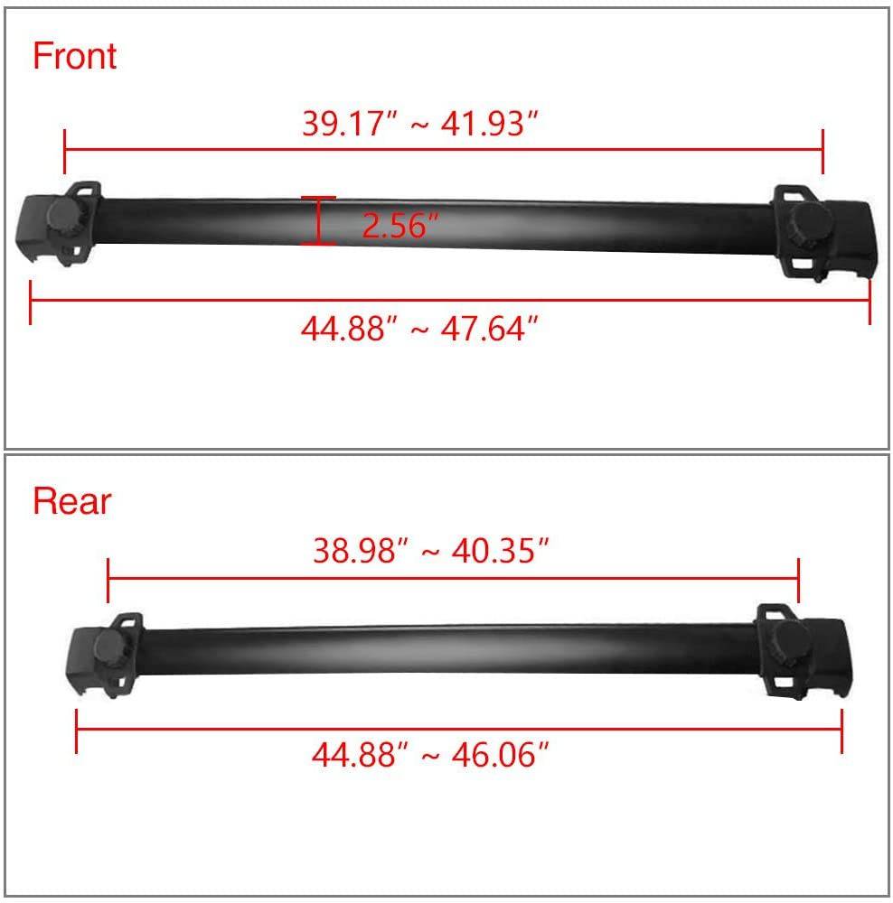 2011-2016 Jeep Compass Aluminum Roof Rack Cross Bars - OEM Style Replacement for Secure Cargo Transport - Perfect for Road Trips, Camping & Outdoor Adventures