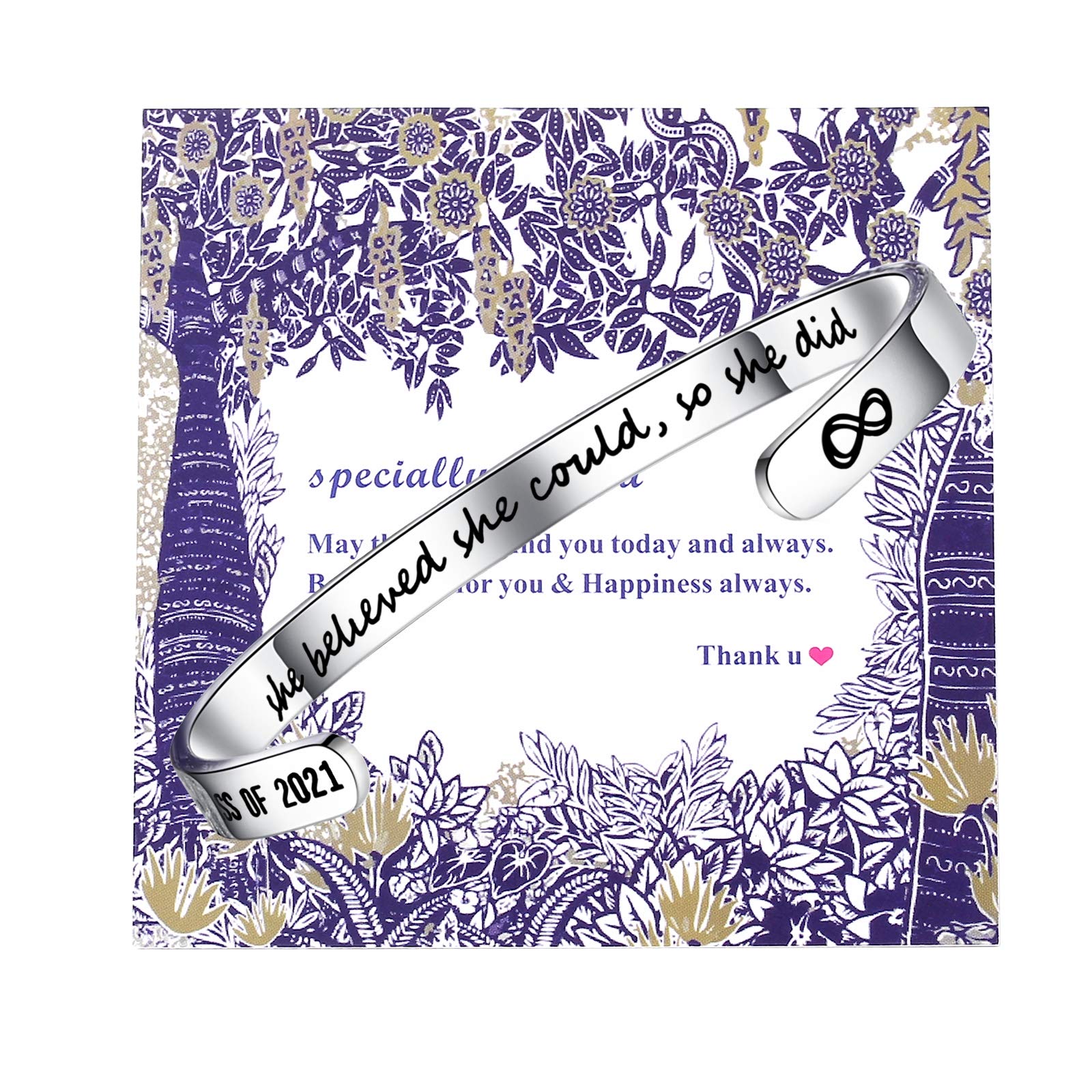 Hidden Message Bracelet - Inspirational Cuff for Women & Girls - Gift Box Included - Perfect for Mother's Day & Birthdays
