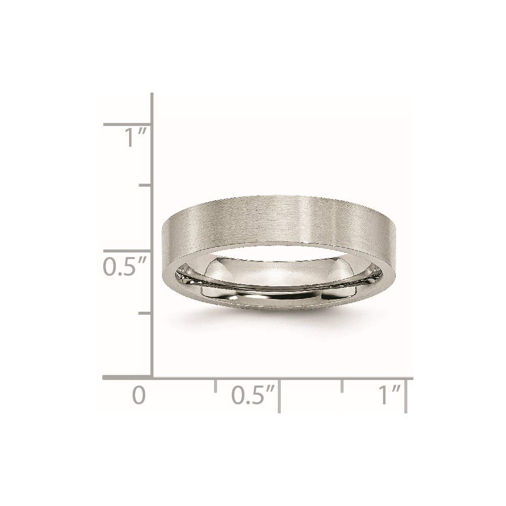 Stainless Steel 5mm Brushed Wedding Band Ring for Women - Elegant Bridal Engagement Ring, Durable & Hypoallergenic Fine Jewelry - Perfect Gift for Her, Anniversary, Proposal or Everyday Wear