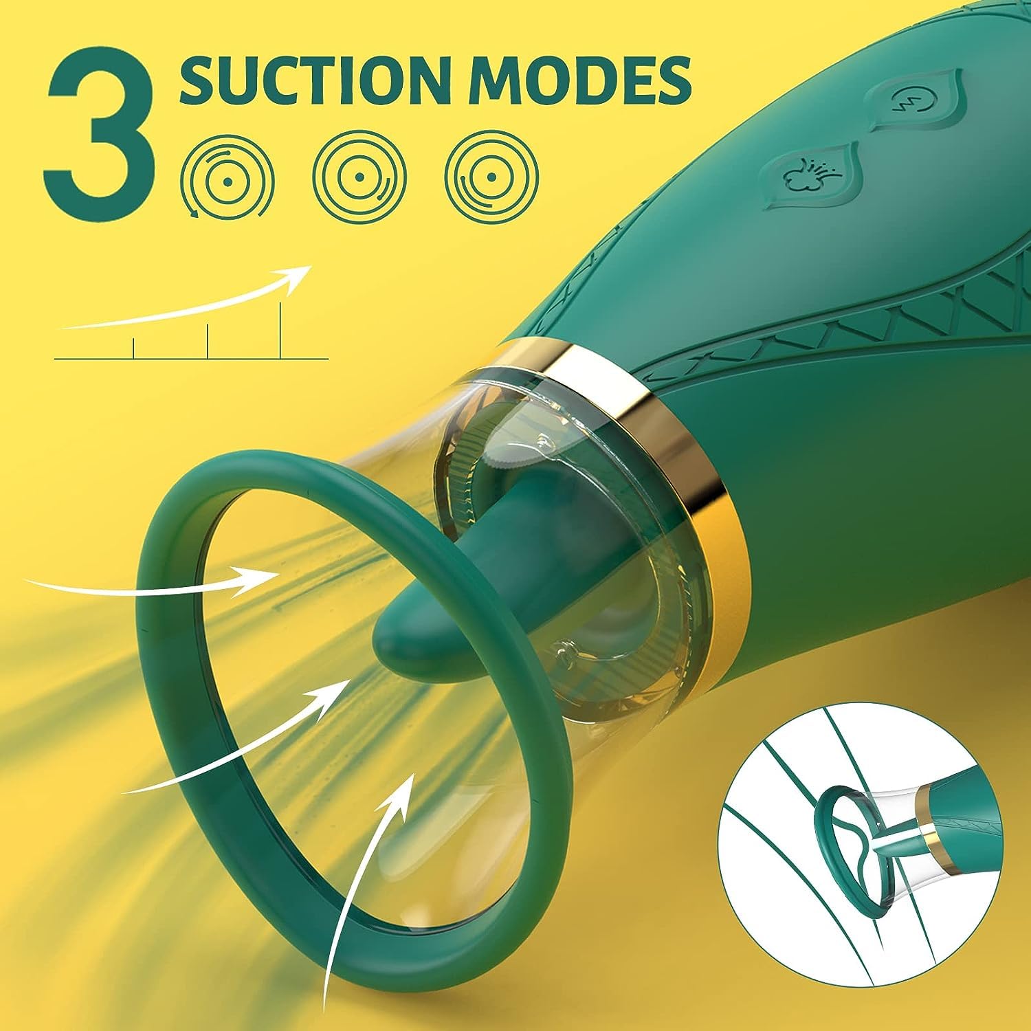 Clitoral Sucking Vibrator with 3 Suction & 9 Licking Modes - Powerful Clit Stimulator for Women & Couples - Rechargeable Adult Toy for Quick Orgasm & Intimate Play - Perfect for Solo Pleasure & Romantic Nights