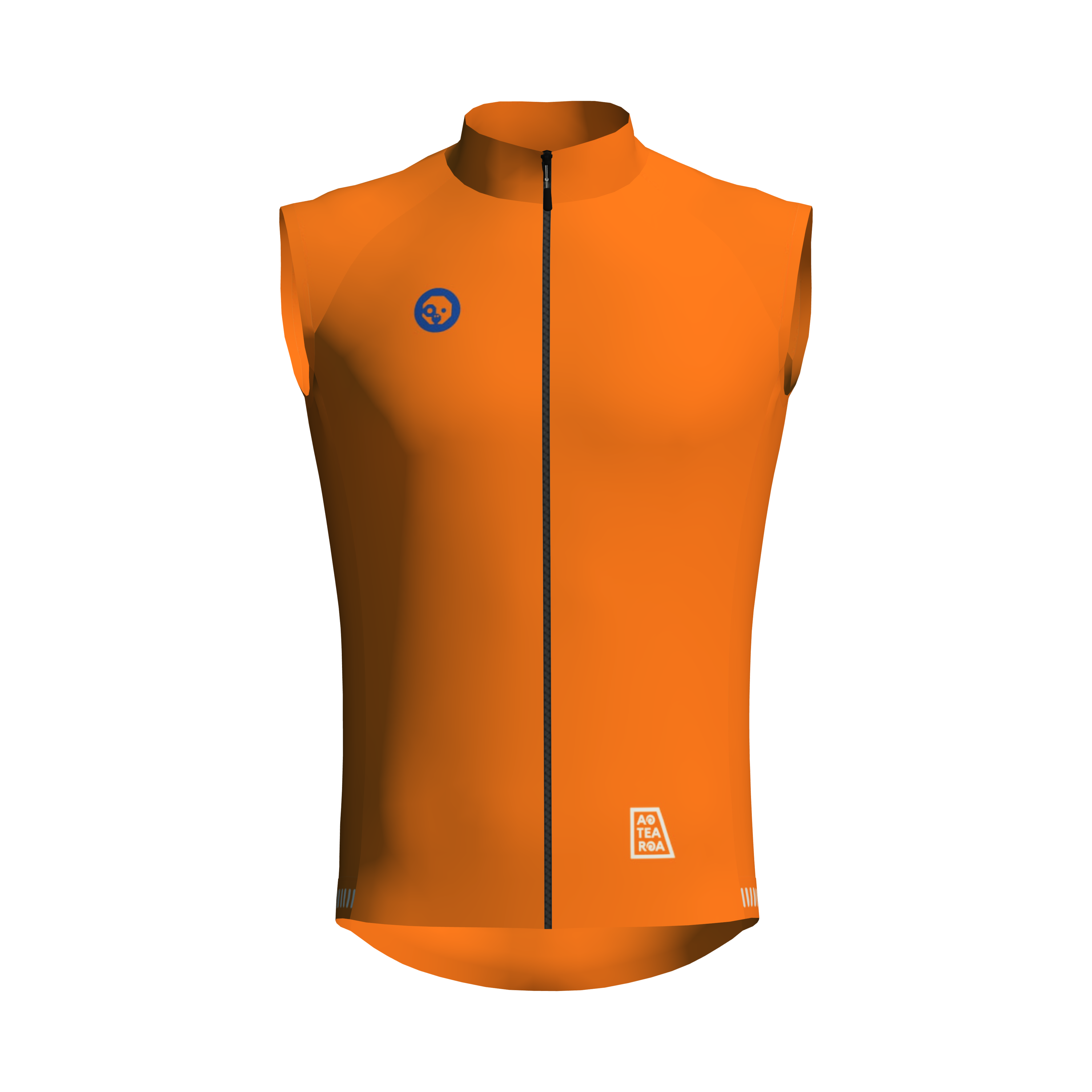 Men's Winter Vest Jacket - Lightweight Warm Fleece Lined Orange Puffer Gilet for Outdoor Activities, Hiking & Casual Wear