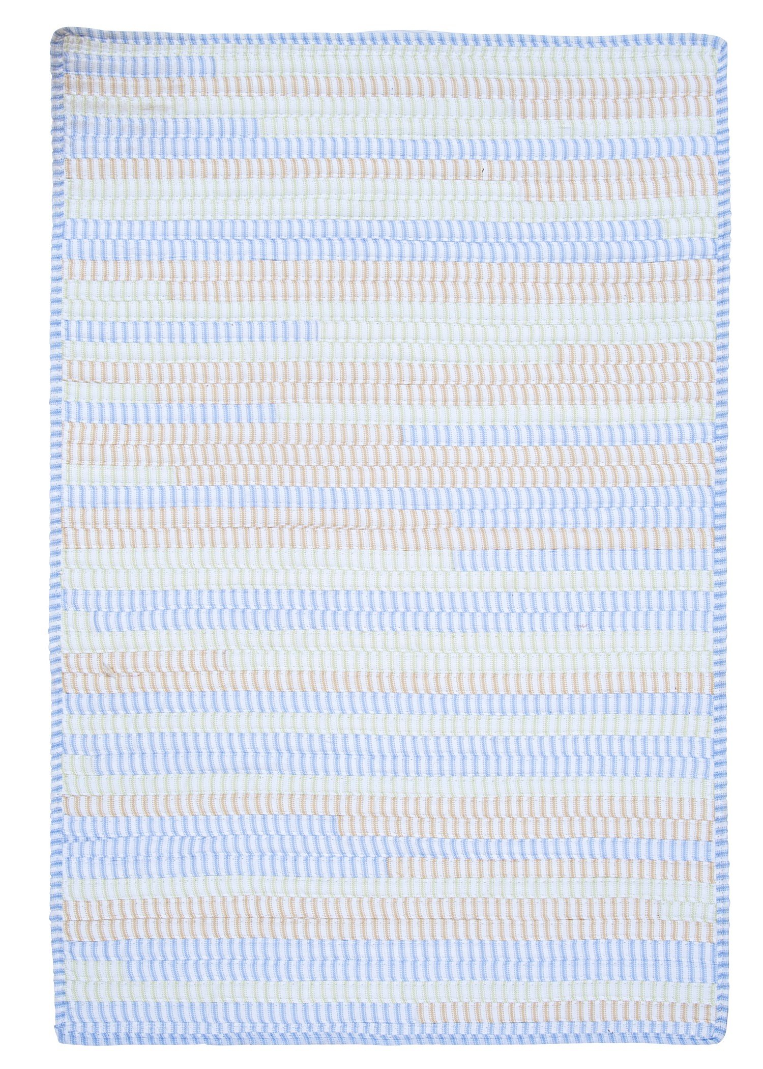 Ticking Stripe Rectangle Area Rug 2x3 Feet - Soft and Durable Indoor Runner for Living Room, Bedroom, or Entryway - Starlight Color