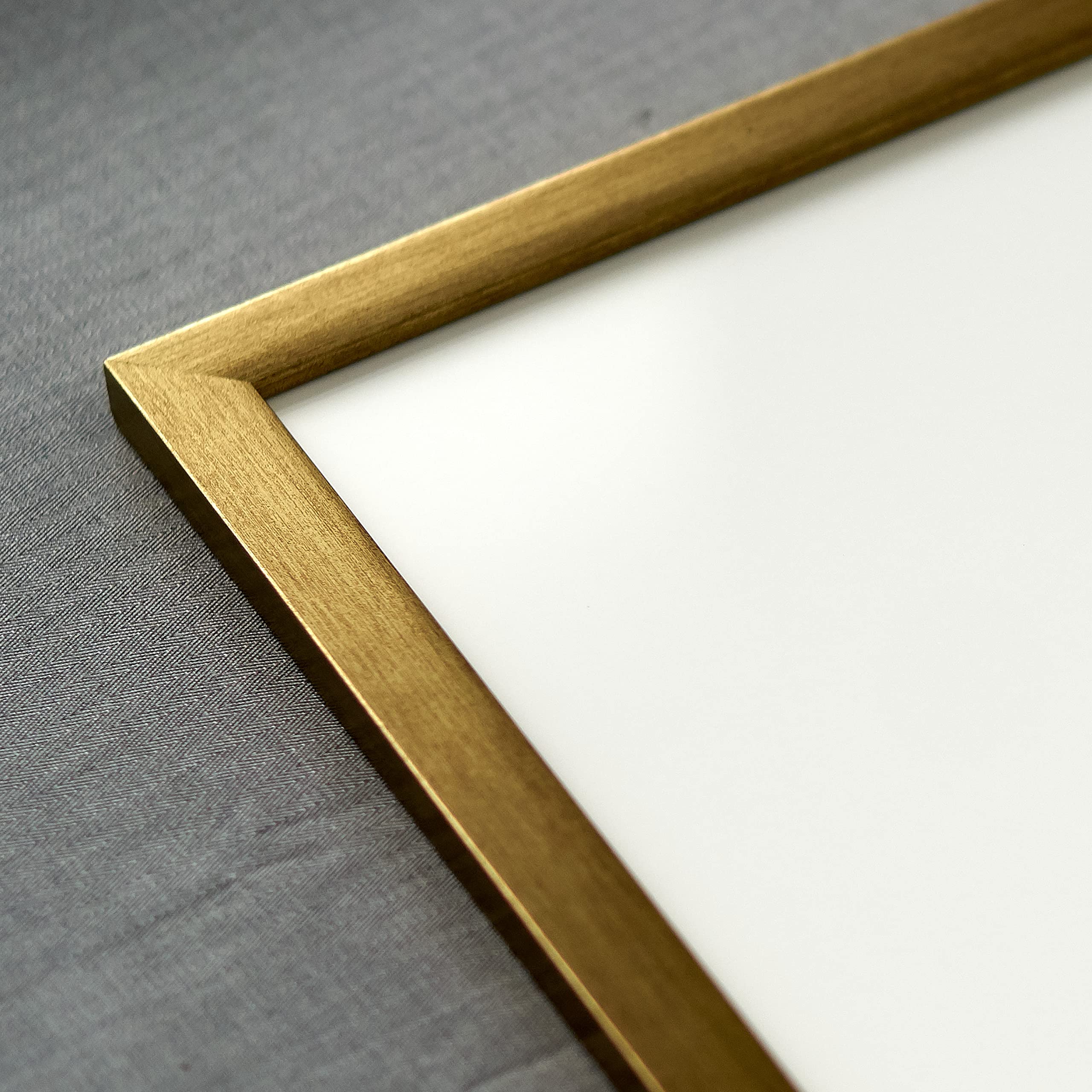 28x38 Gold Bronze Modern Minimalist Wood Picture Frame - Solid Wood Photo Frame with UV Acrylic, Foam Board Backing & Hanging Hardware - Perfect for Wall Art, Home Decor, Office Display and Poster Framing